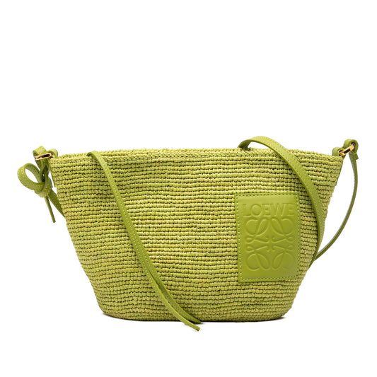 LOEWE Paulas Ibiza Anagram Raffia Pochette Crossbody