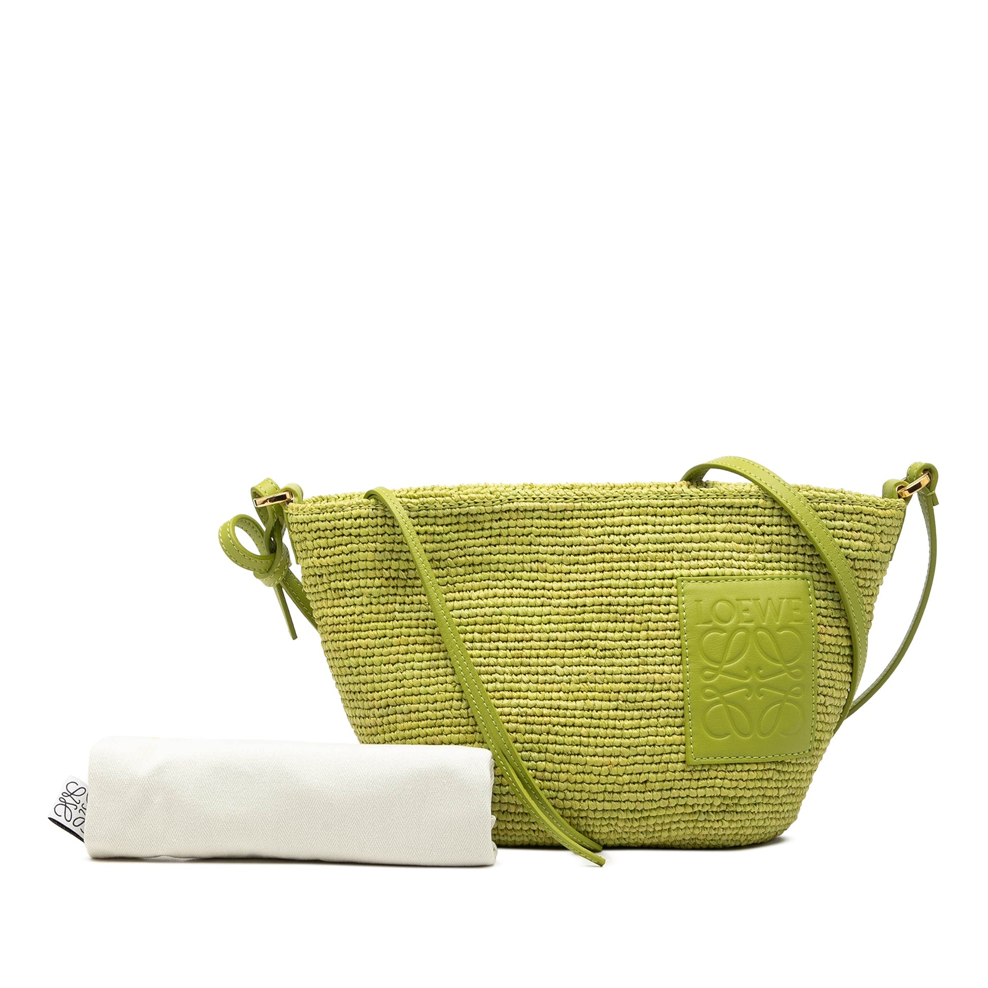 LOEWE Paulas Ibiza Anagram Raffia Pochette Crossbody