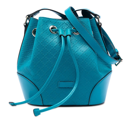 Diamante Leather Bright Bucket Bag