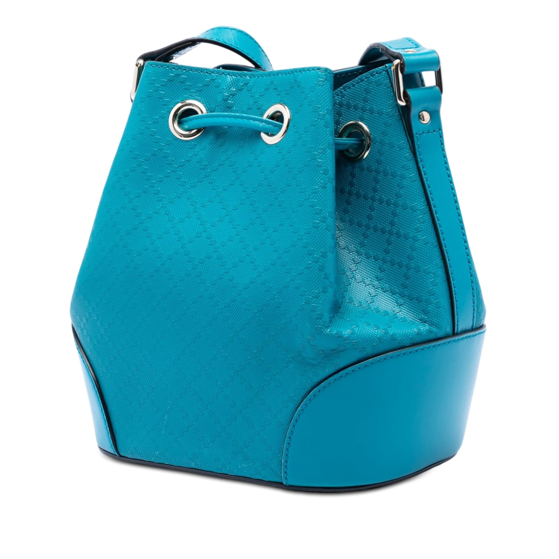 Diamante Leather Bright Bucket Bag