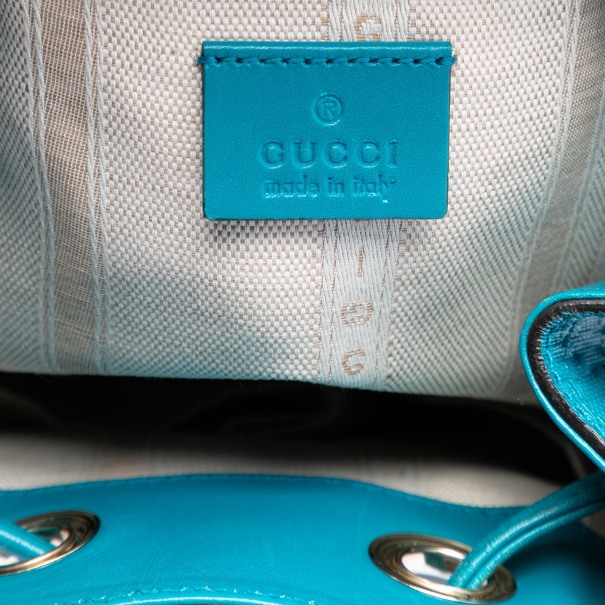 Diamante Leather Bright Bucket Bag