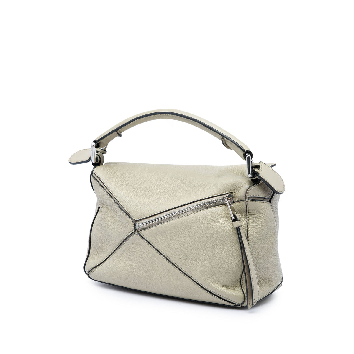 LOEWE Small Calfskin Puzzle Satchel — Brown