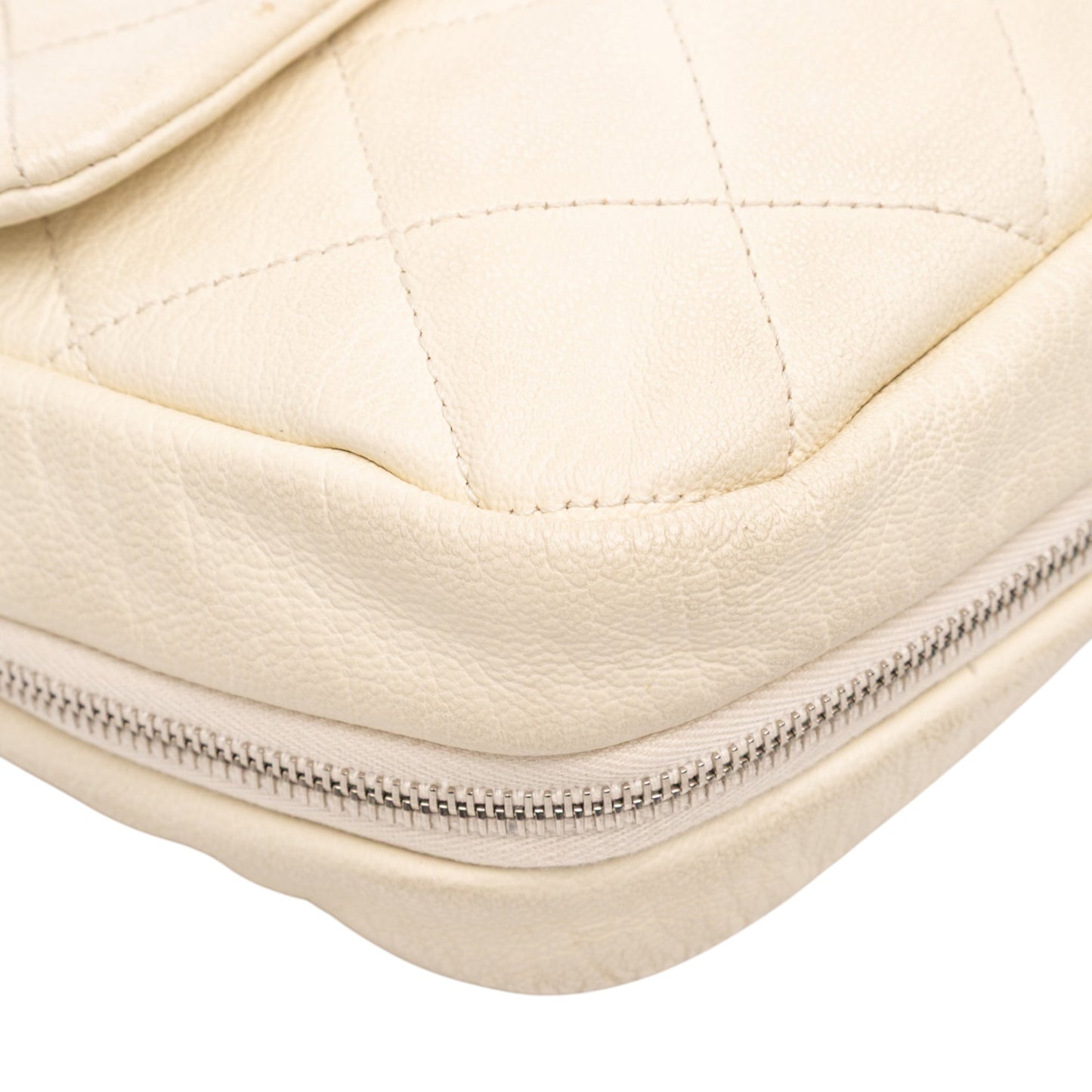Chanel Quilted Calfskin Expandable Zip Yacht Flap