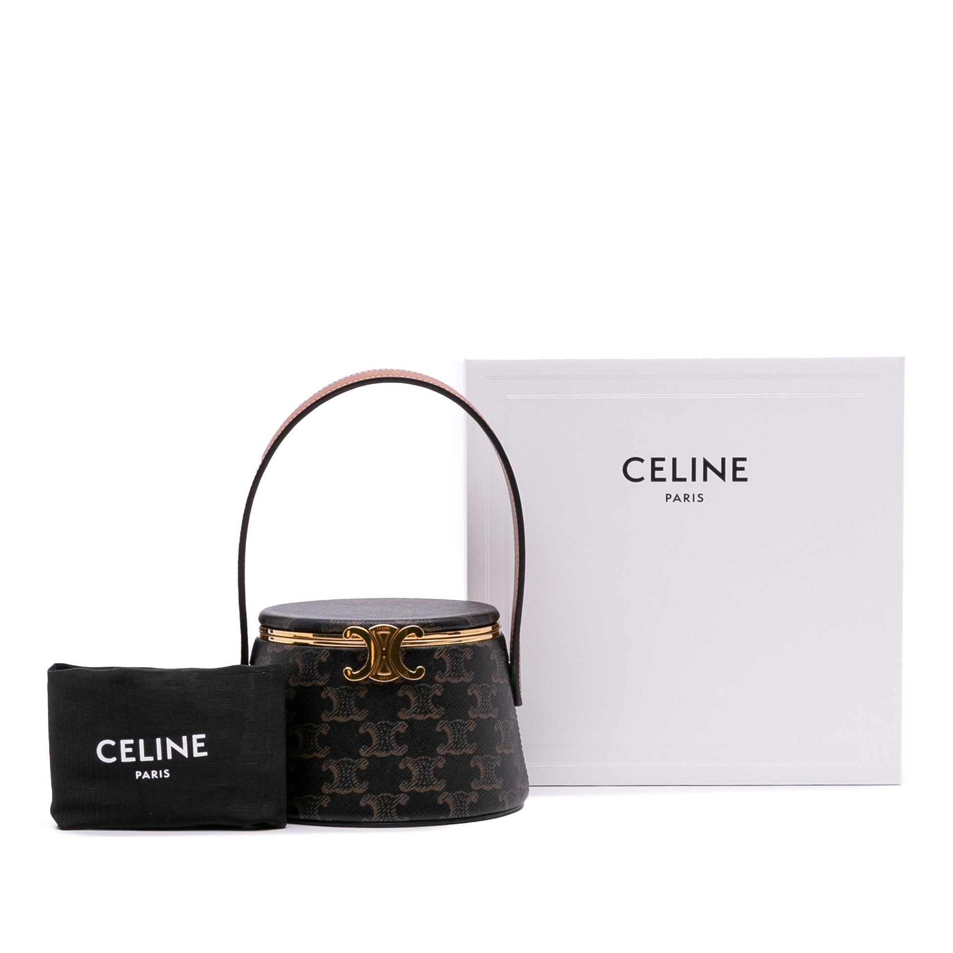 Celine Triomphe Coated Canvas Triomphe Nina Minaudiere Bag