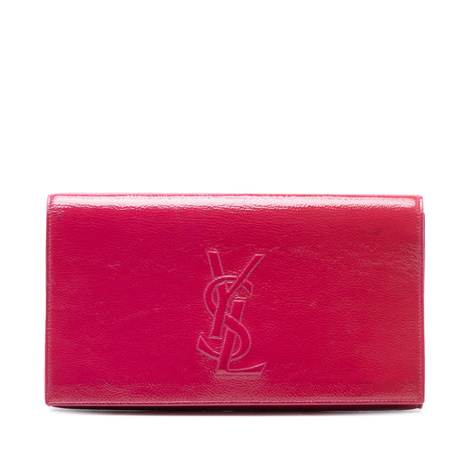 Saint Laurent Large Textured Patent Belle De Jour Clutch