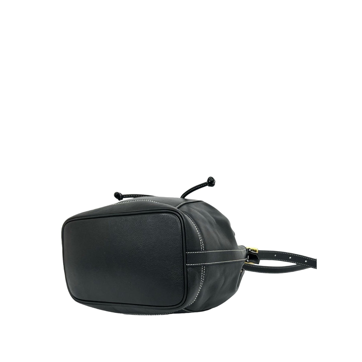 Saint Laurent Leather Bucket Bag — Black