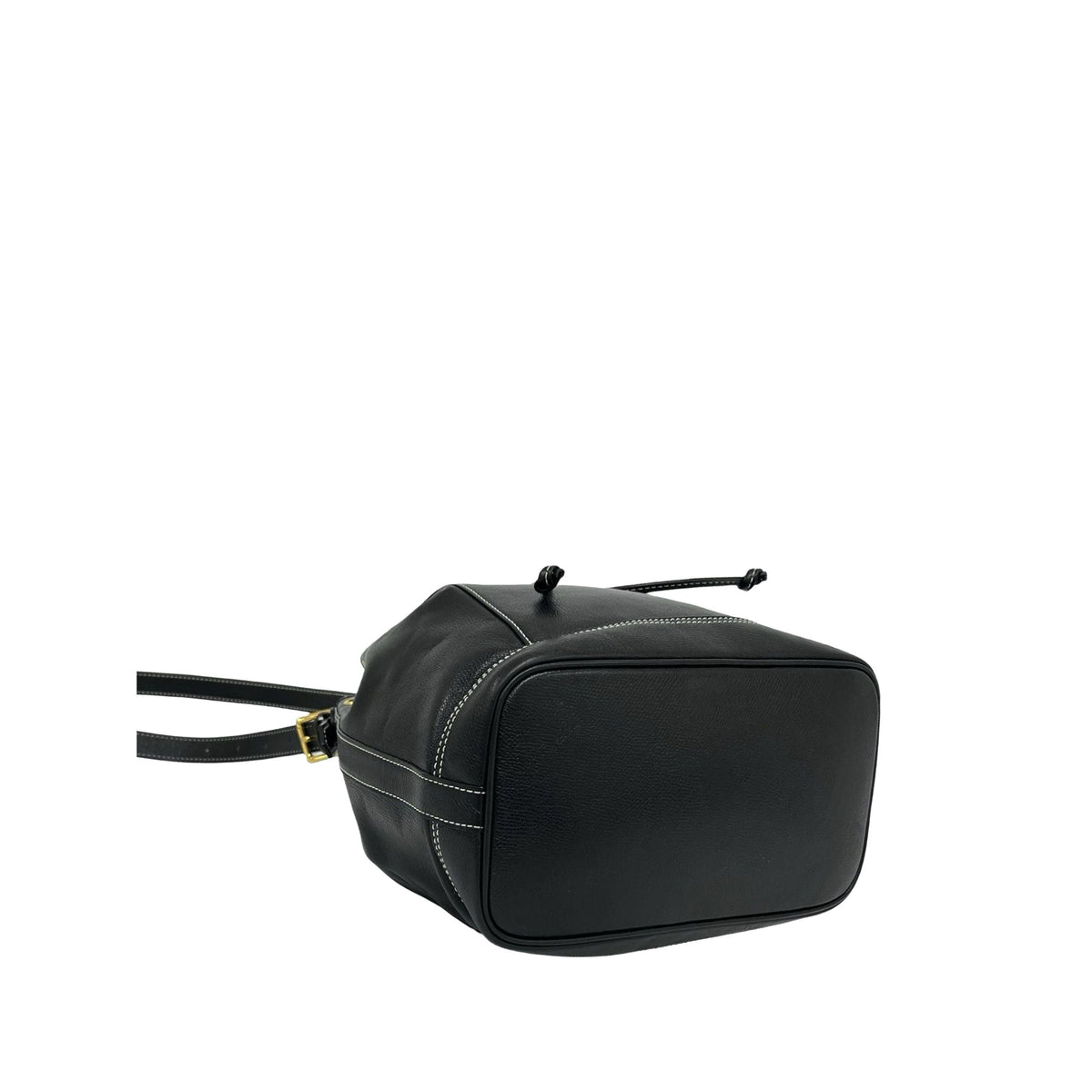 Saint Laurent Leather Bucket Bag — Black