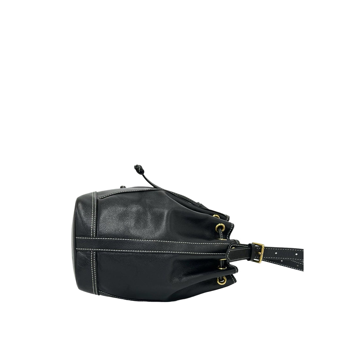 Saint Laurent Leather Bucket Bag — Black