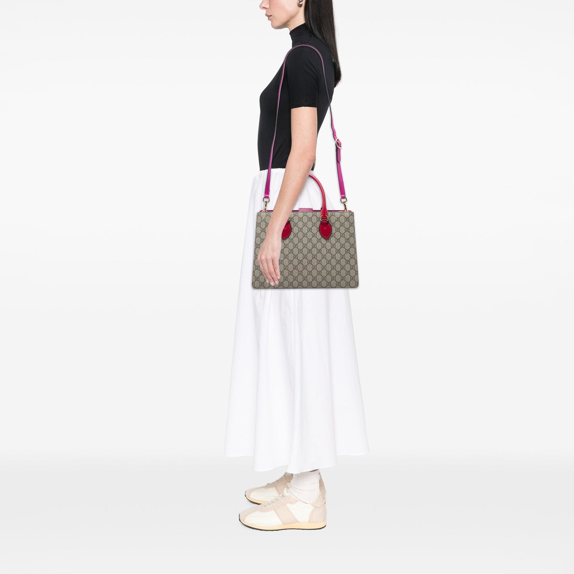 Gucci GG Supreme Convertible Top Handle Bag