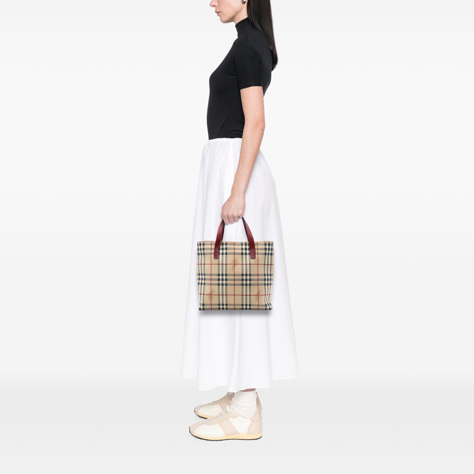 Burberry Haymarket Check Coated Canvas Tote