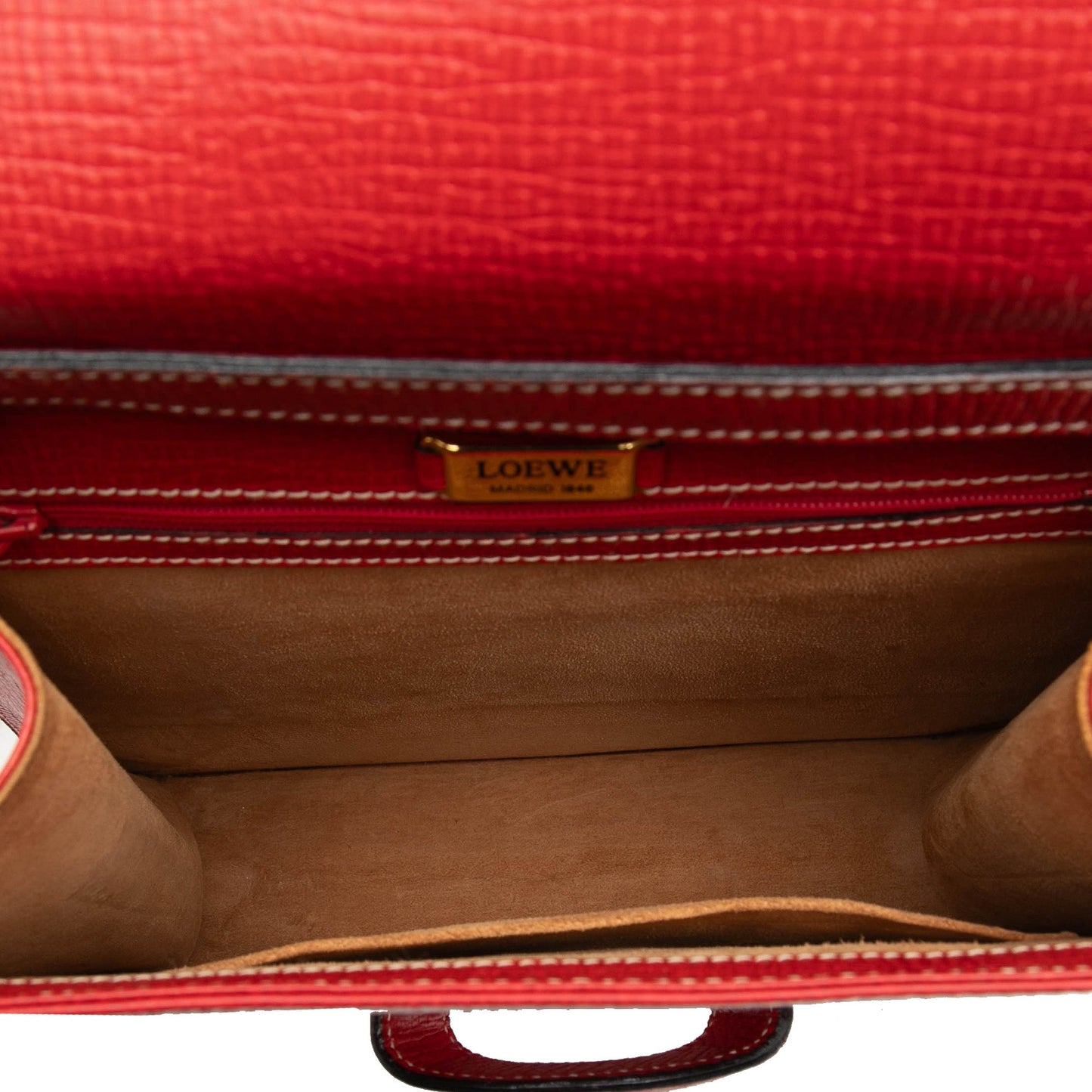 Textured Leather Barcelona Top Handle Bag