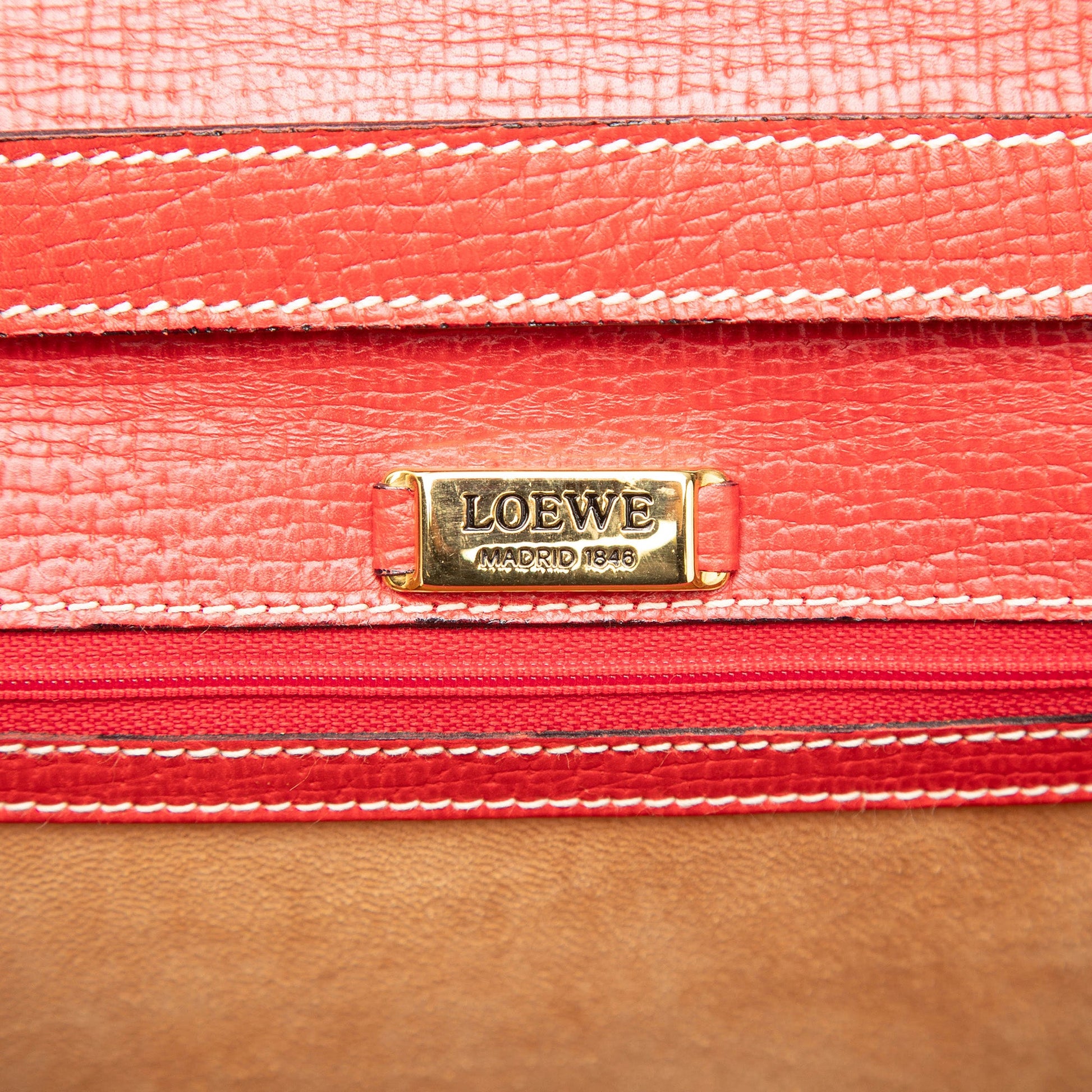 Textured Leather Barcelona Top Handle Bag