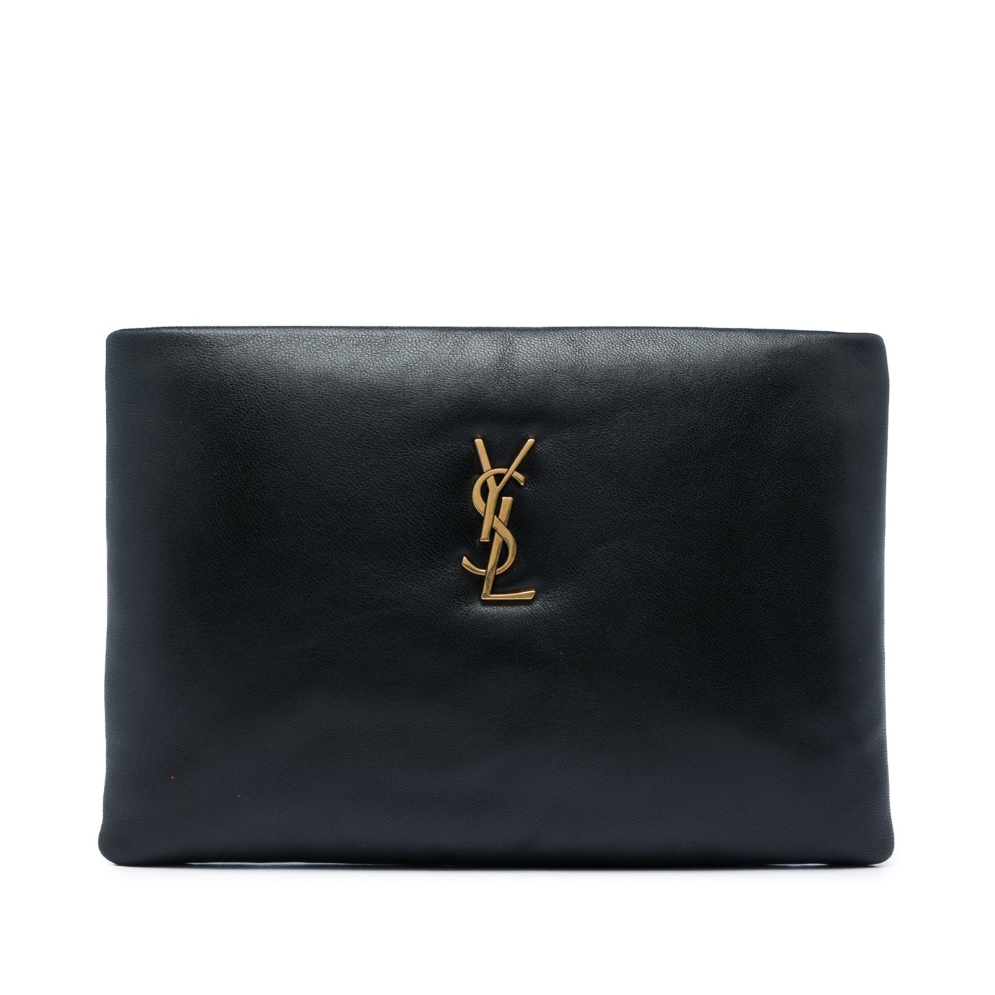 Saint Laurent Small Lambskin Calypso Zipped Pouch