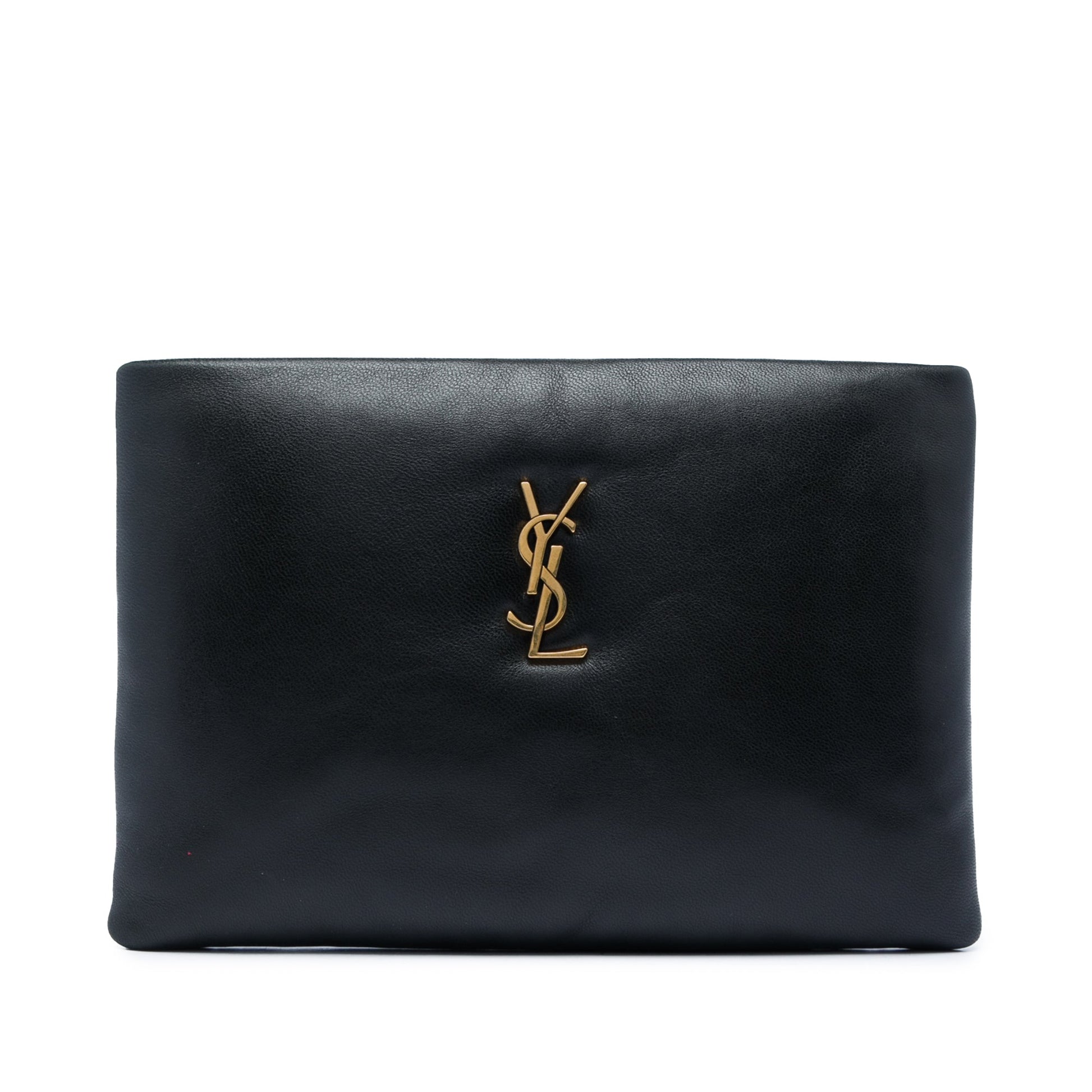 Saint Laurent Small Lambskin Calypso Zipped Pouch