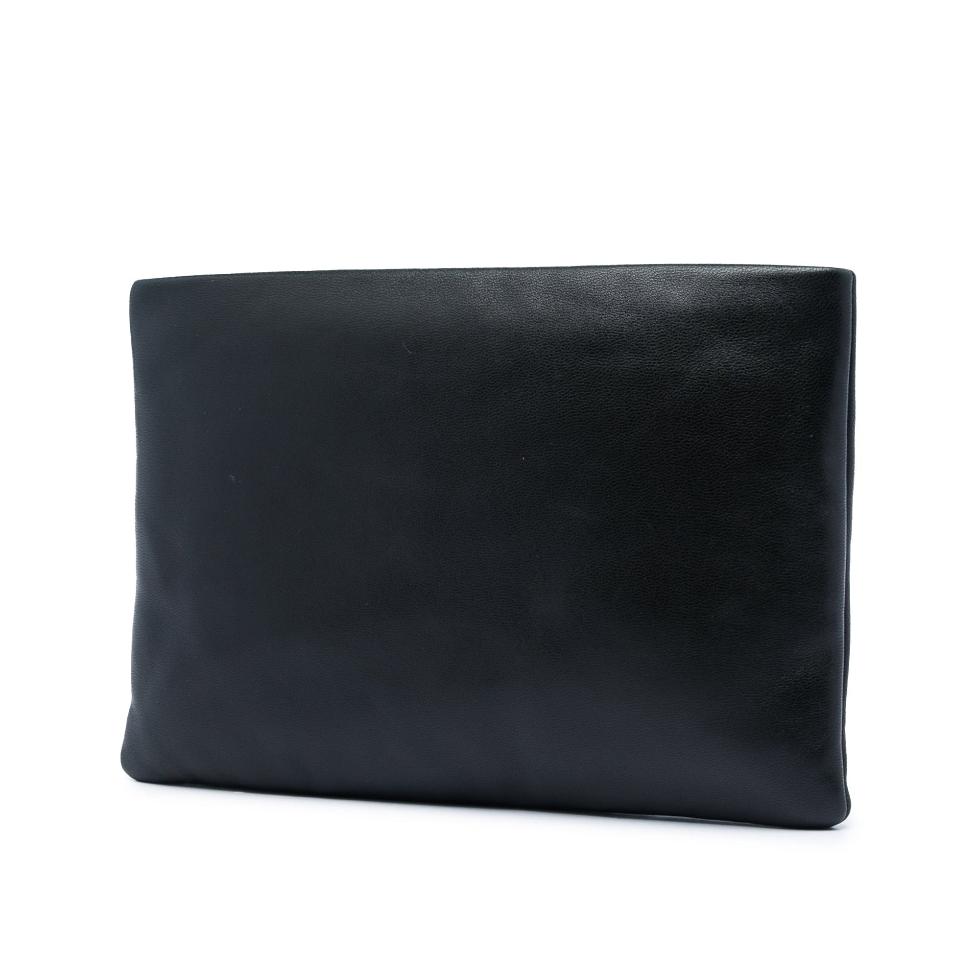 Saint Laurent Small Lambskin Calypso Zipped Pouch