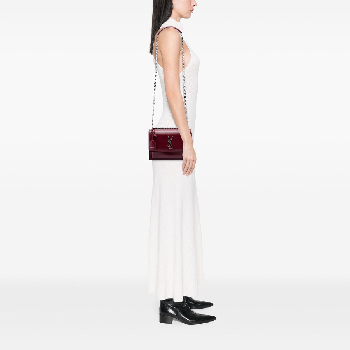 Saint Laurent Medium Calfskin Monogram Sunset Crossbody
