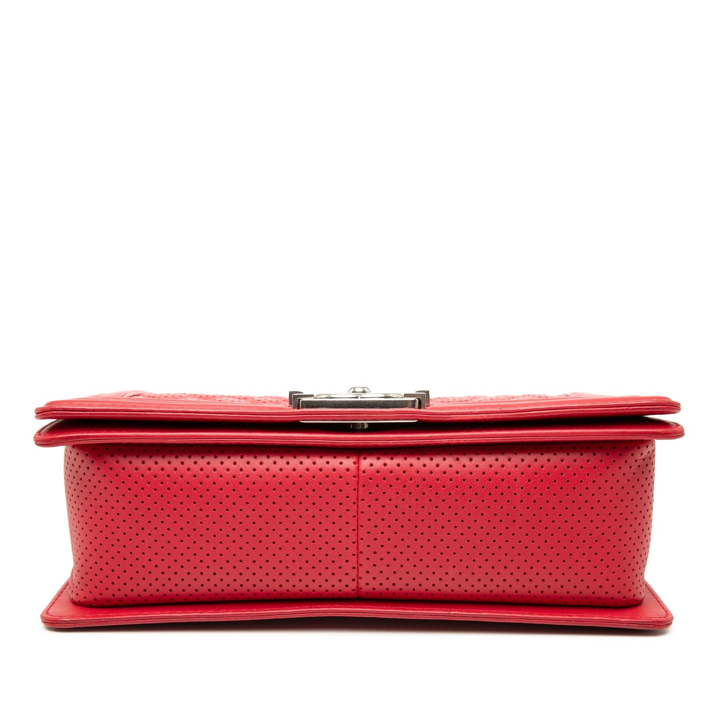 Chanel Old Medium Quilted Perforated Lambskin Boy Flap