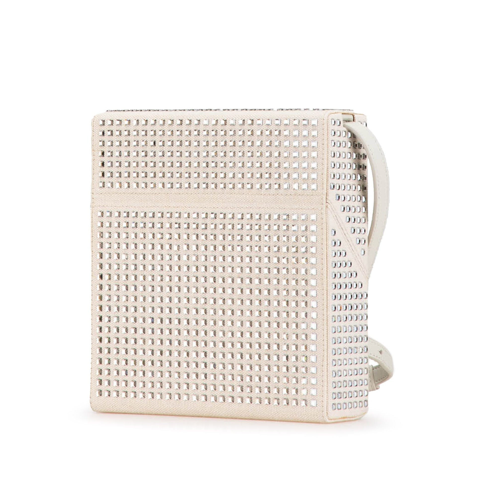 Bottega Veneta Crystal Embellished Canvas Daisey Crossbody