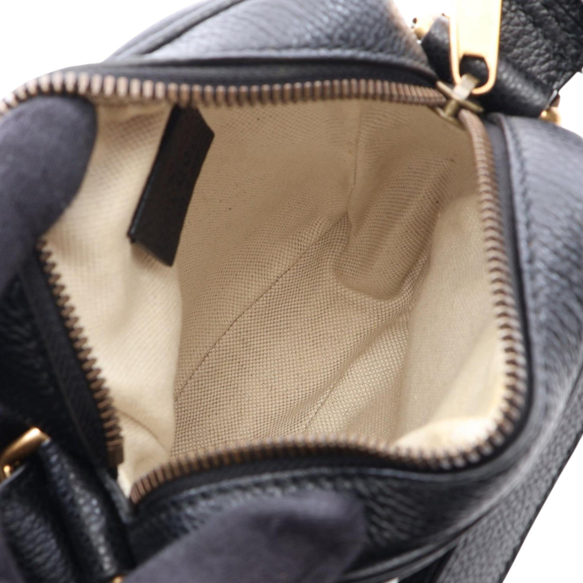 Gucci Mini Grained Calfskin Logo Crossbody
