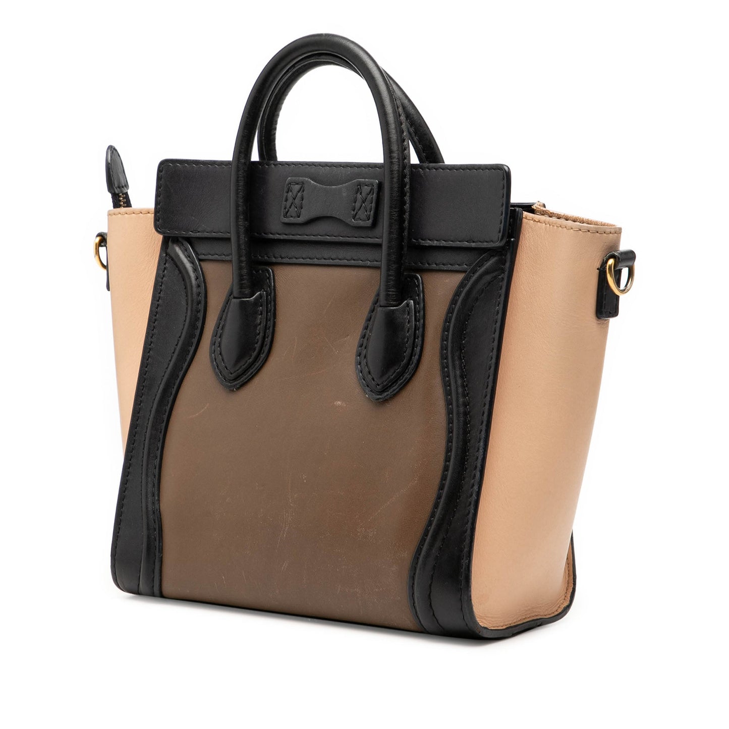 Celine Nano Tricolor Leather Luggage Tote