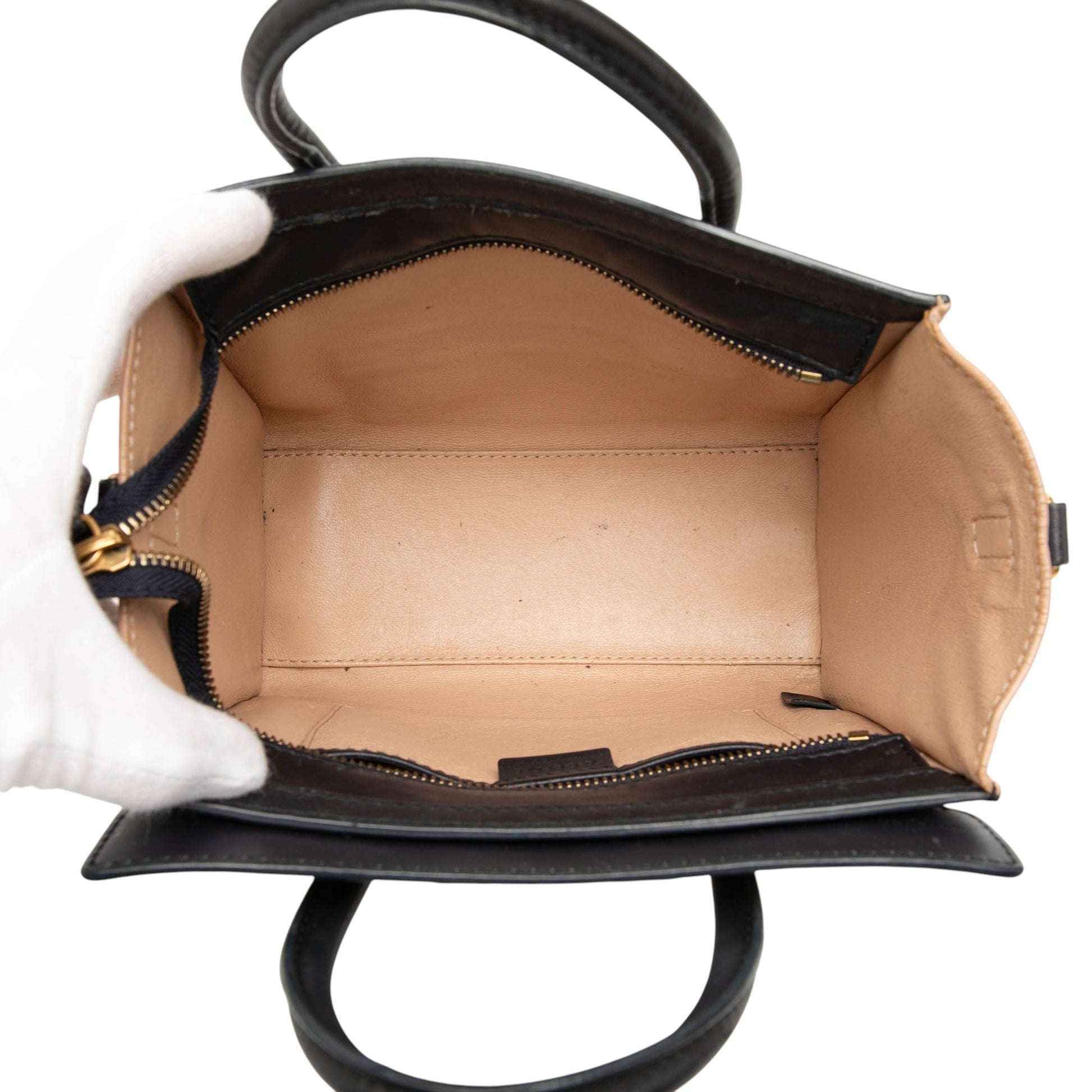 Celine Nano Tricolor Leather Luggage Tote