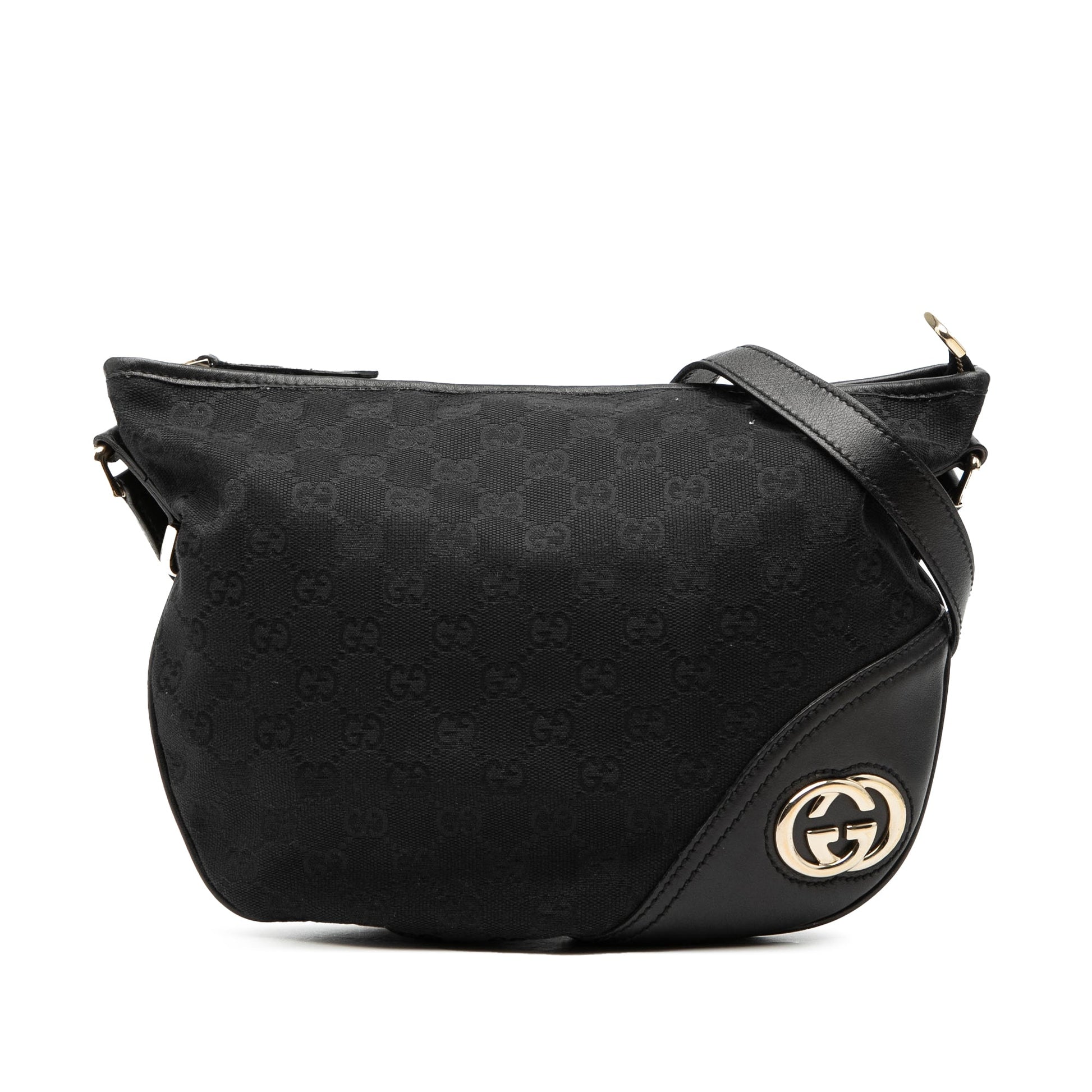 Gucci Medium GG Canvas New Britt Half Moon Crossbody