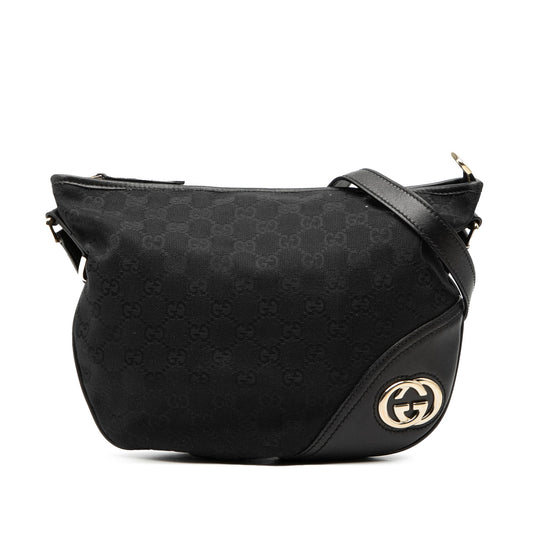 Gucci Medium GG Canvas New Britt Half Moon Crossbody