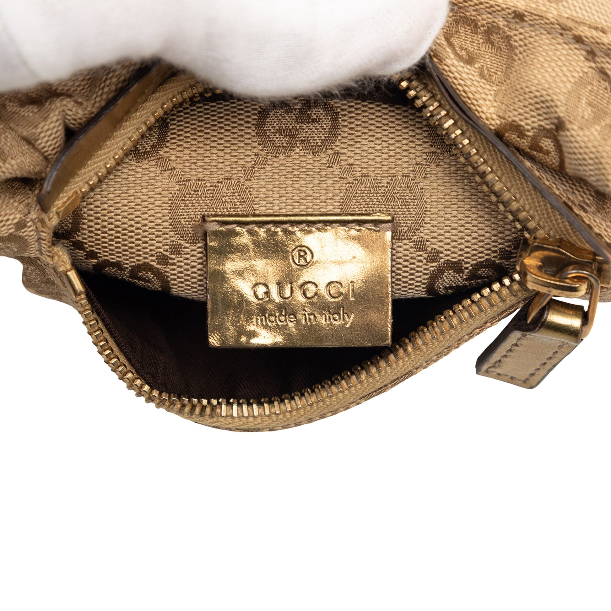 GG Canvas Web Double Pocket Belt Bag