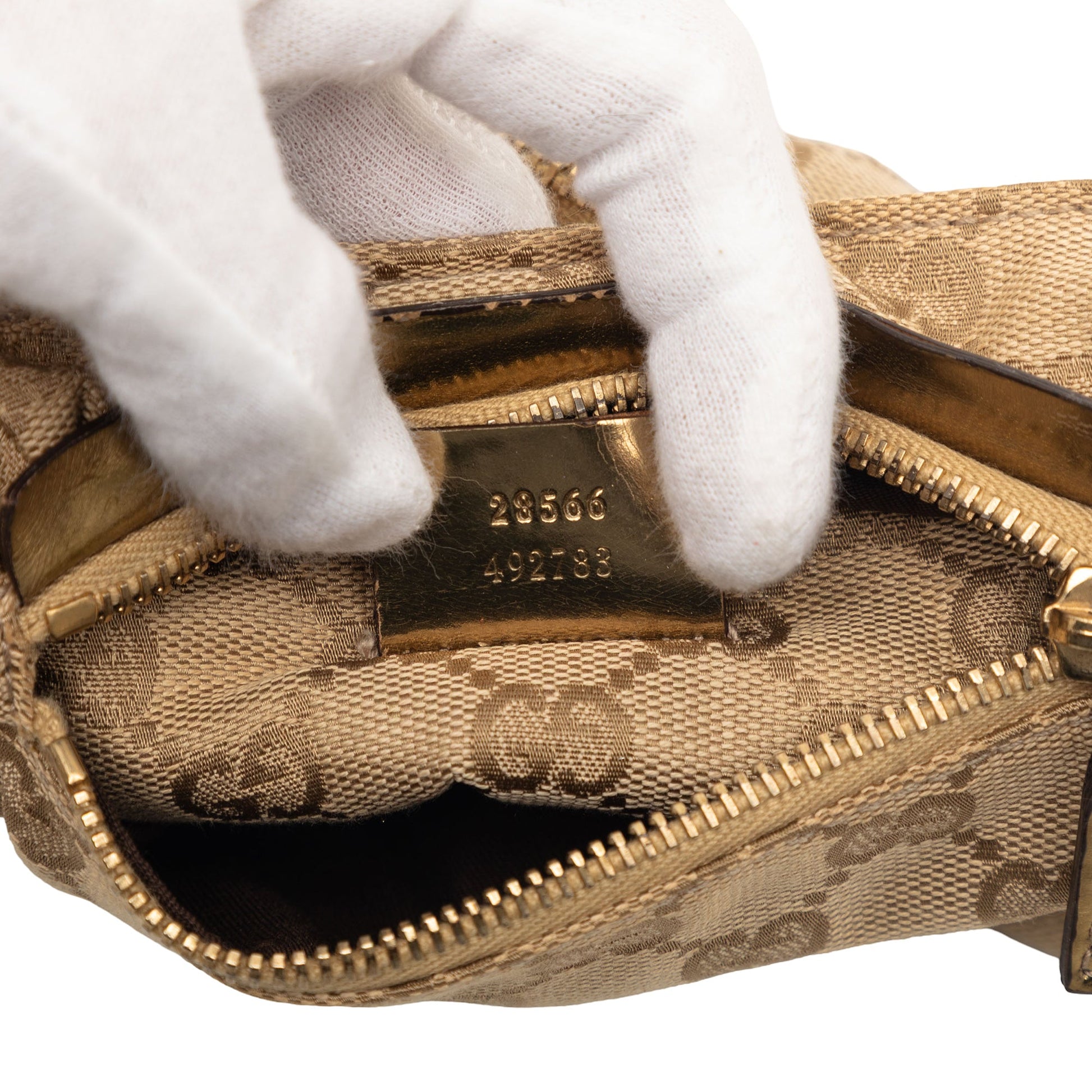 GG Canvas Web Double Pocket Belt Bag
