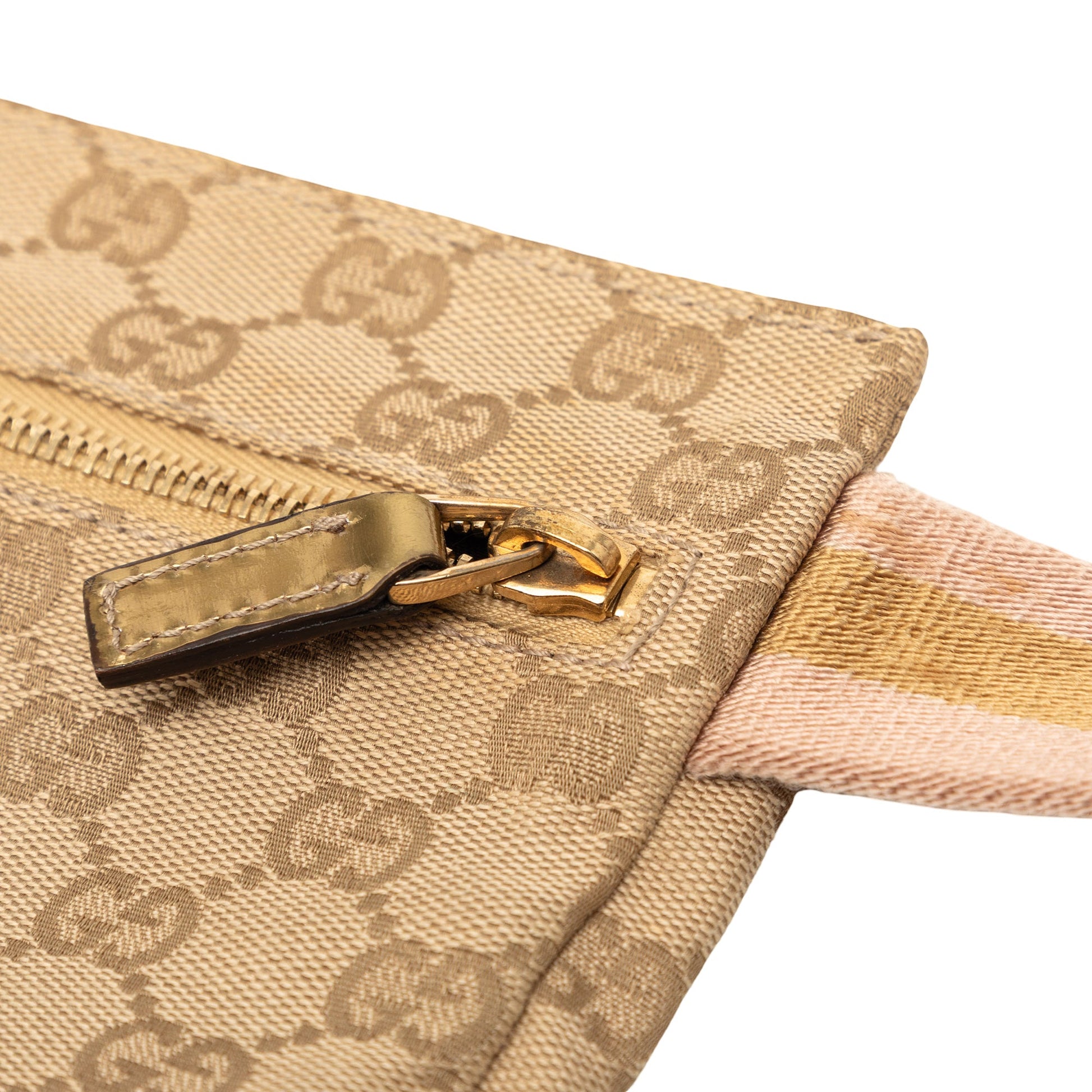 GG Canvas Web Double Pocket Belt Bag