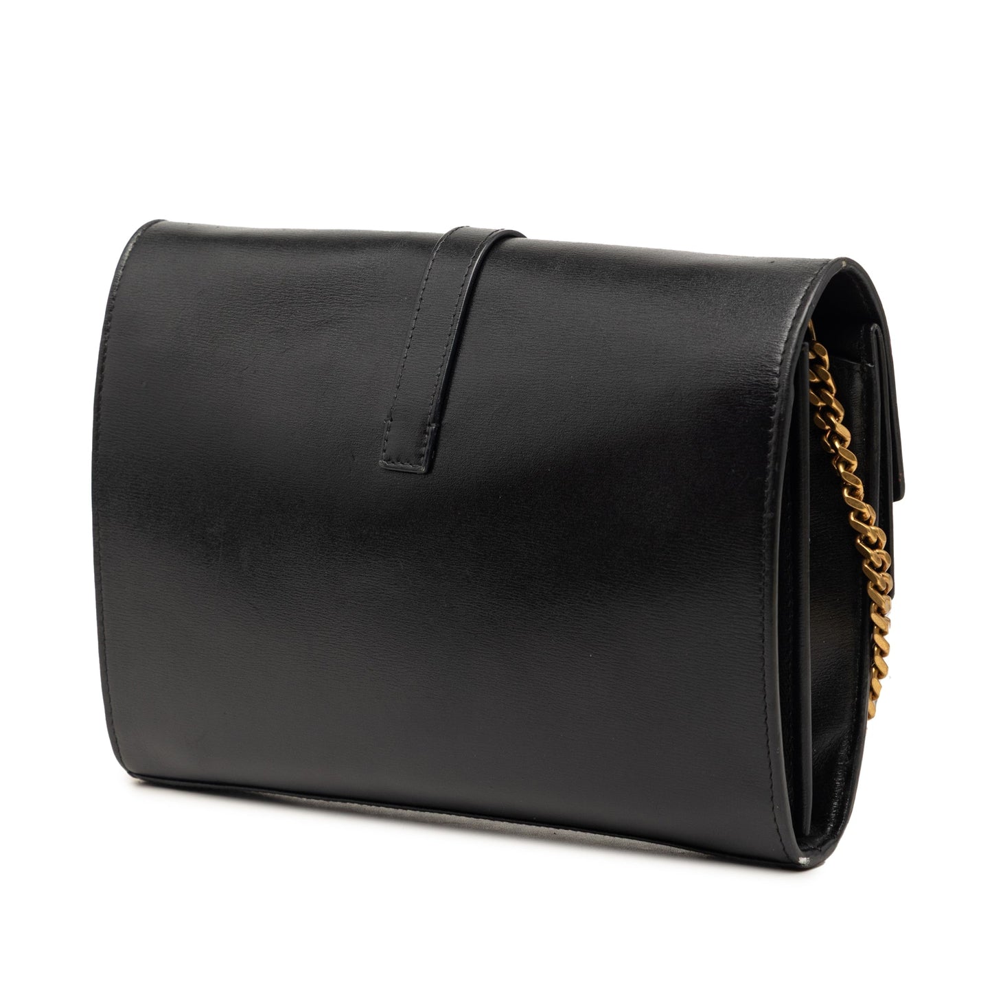 Saint Laurent Leather Monogram Sulpice Wallet on Chain