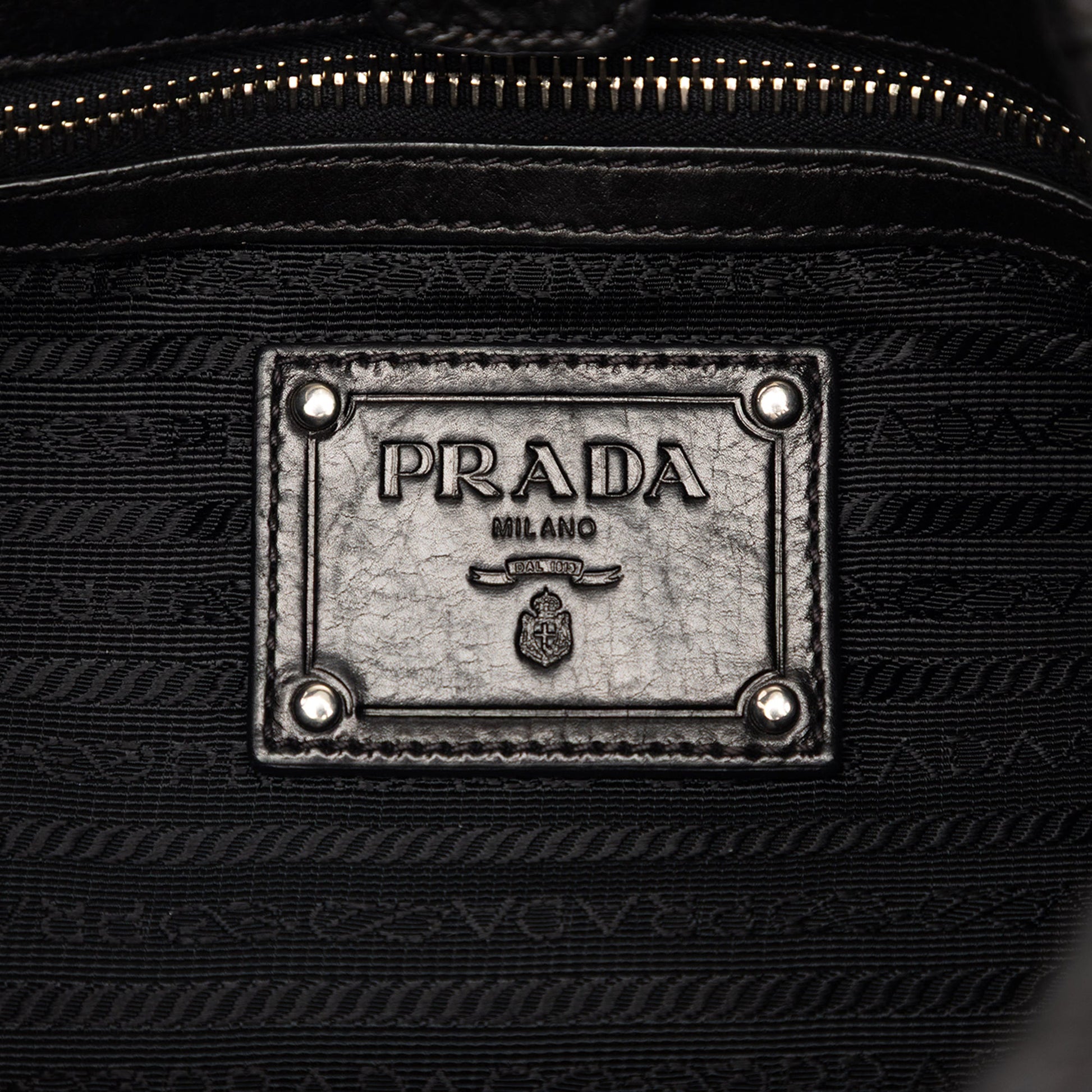 Prada Nappa Mordore Ruffle Hobo