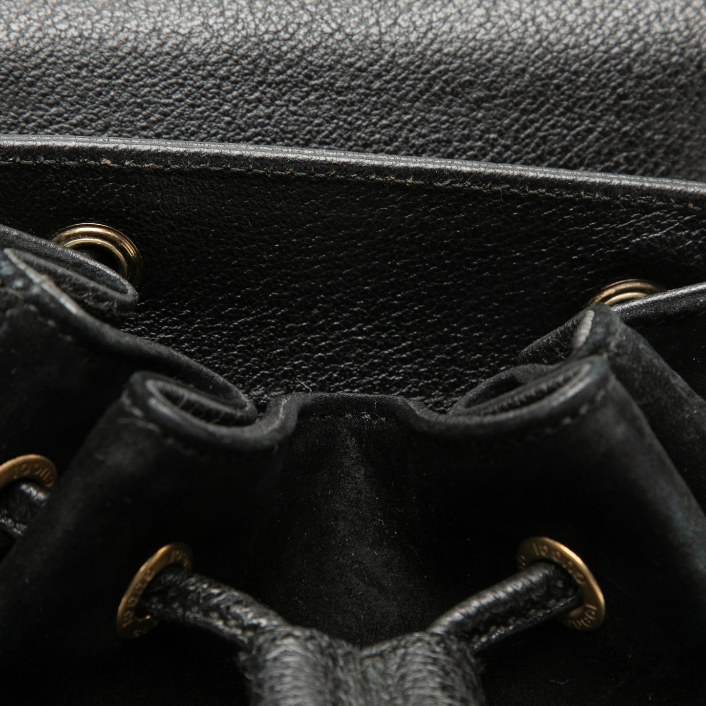 Gucci Suede Bamboo Backpack