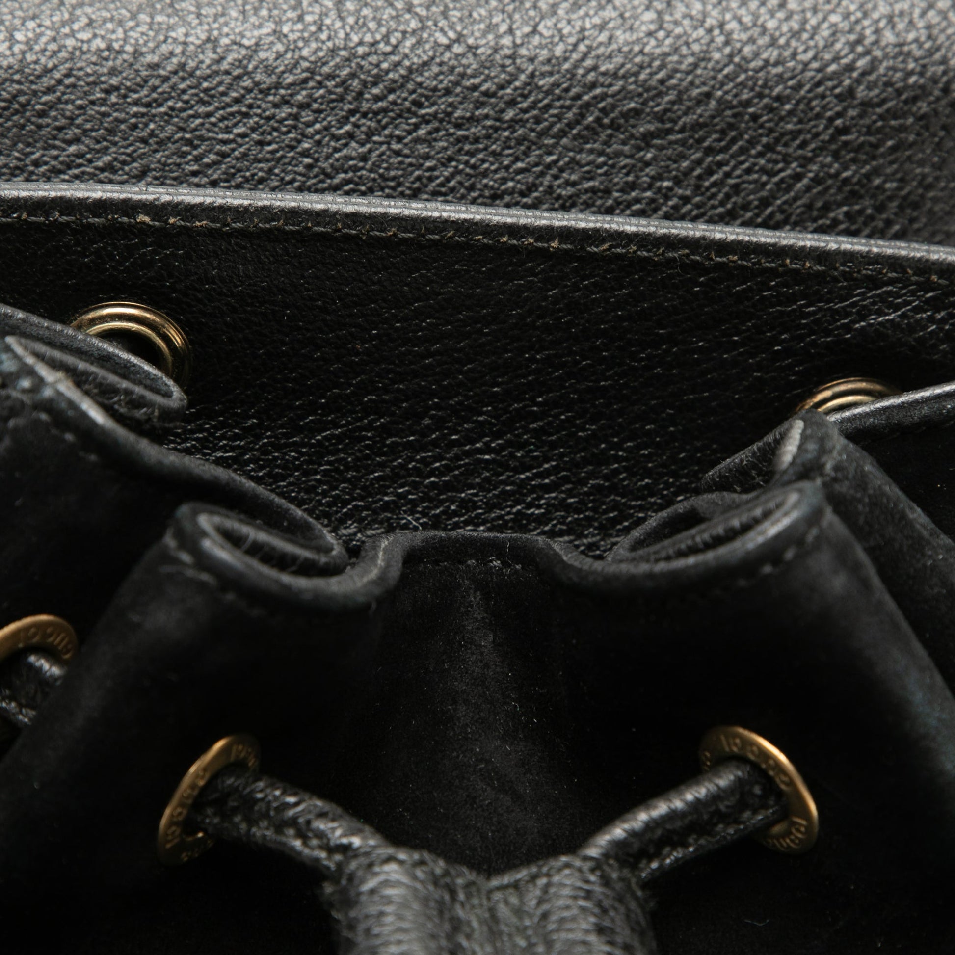Gucci Suede Bamboo Backpack