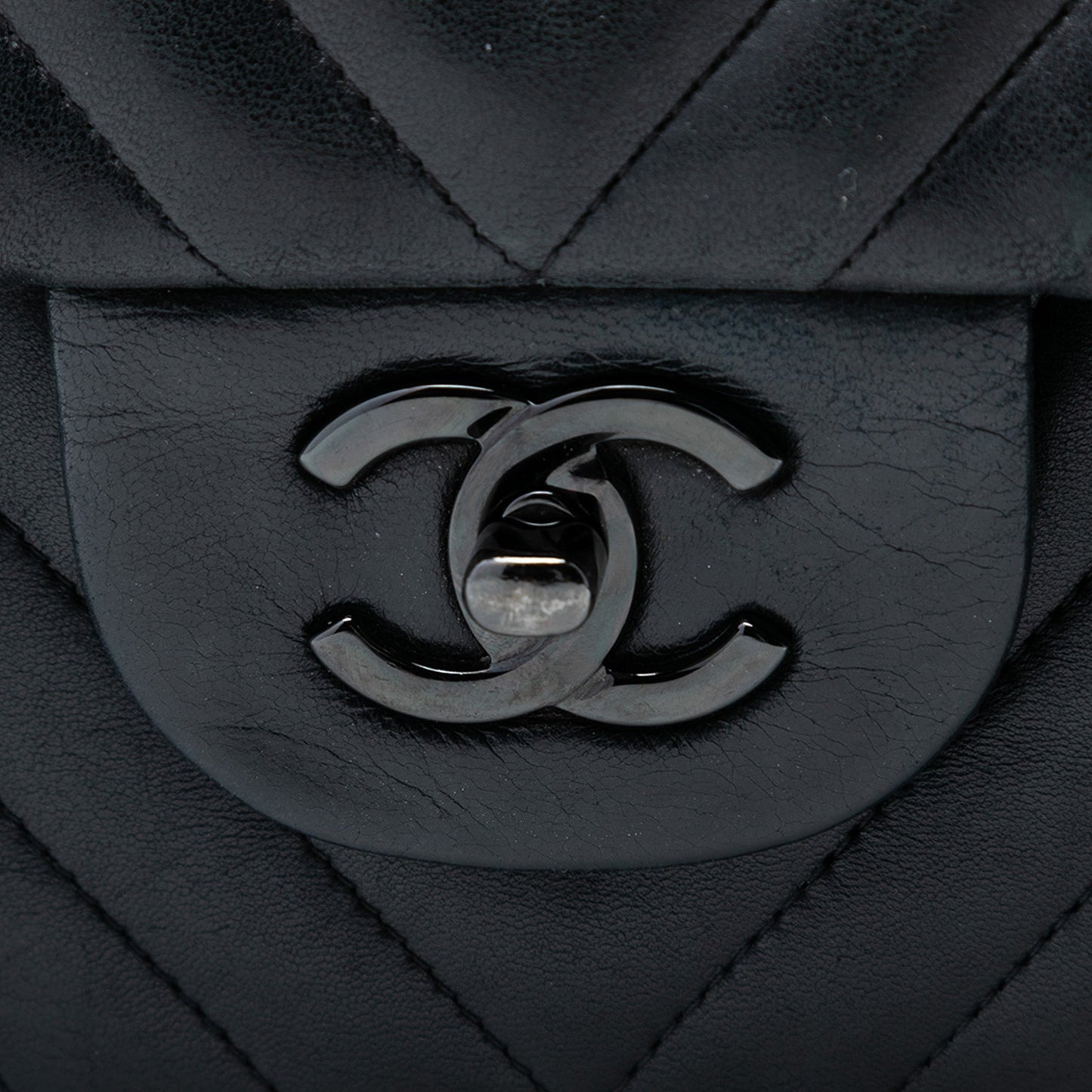 Jumbo Classic Chevron Lambskin So Black Double Flap