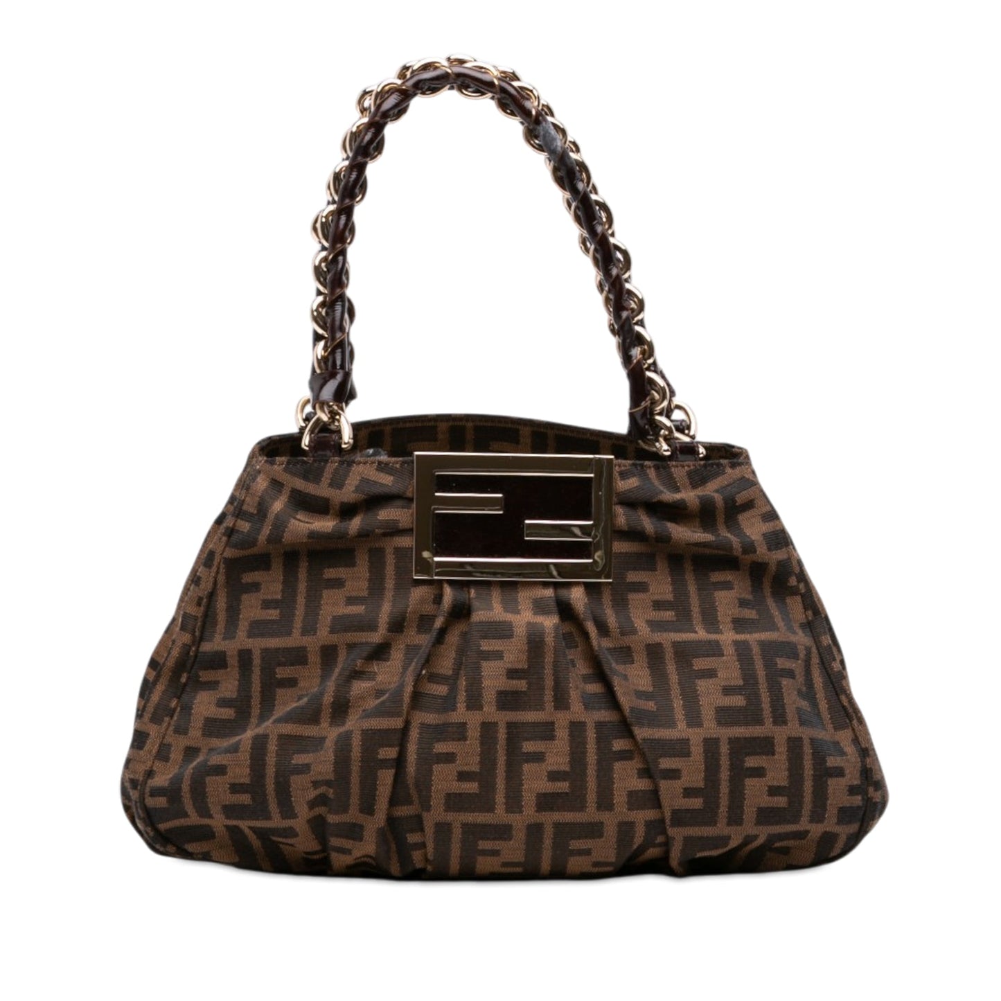 Fendi Small Zucca Canvas Mia Chain Tote