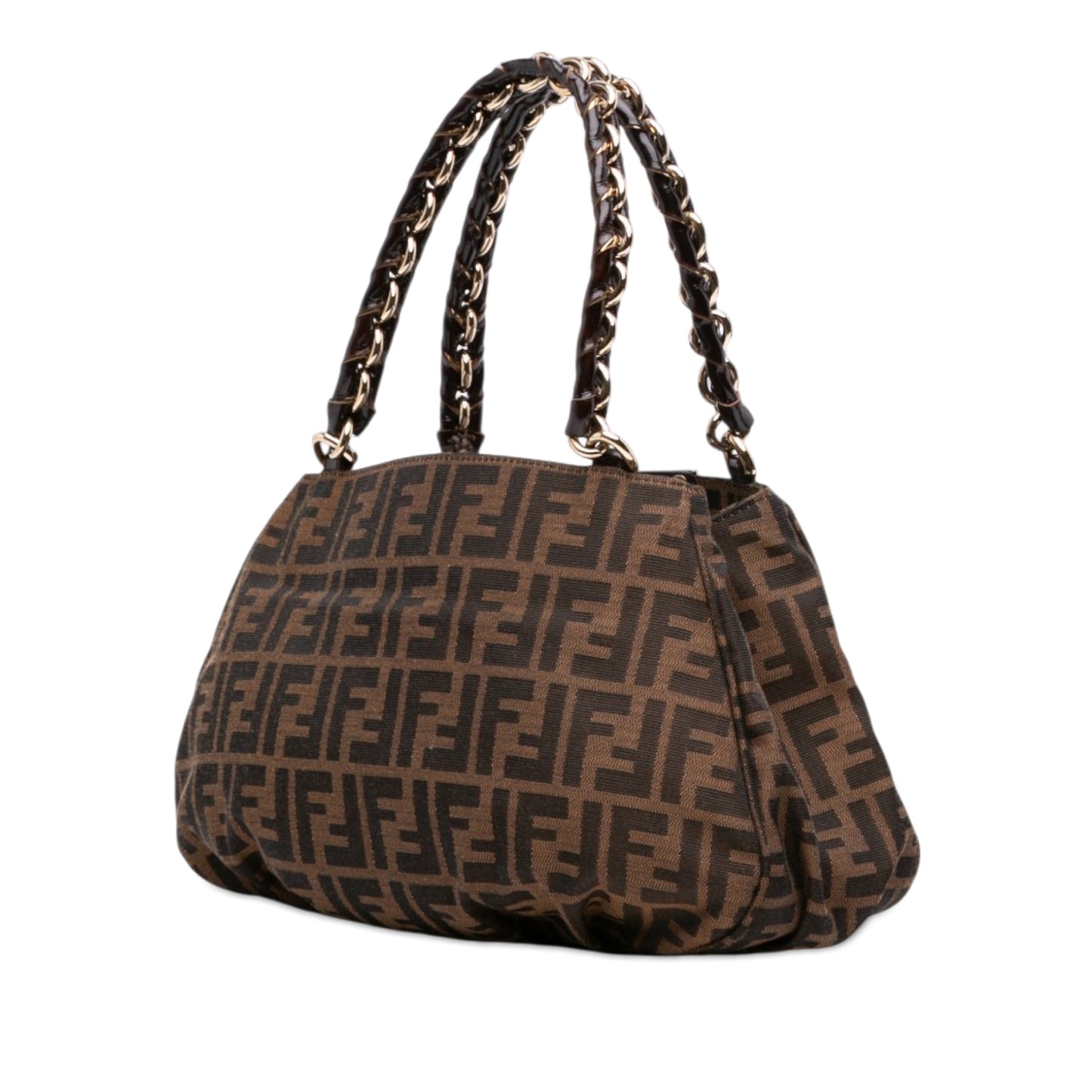 Fendi Small Zucca Canvas Mia Chain Tote