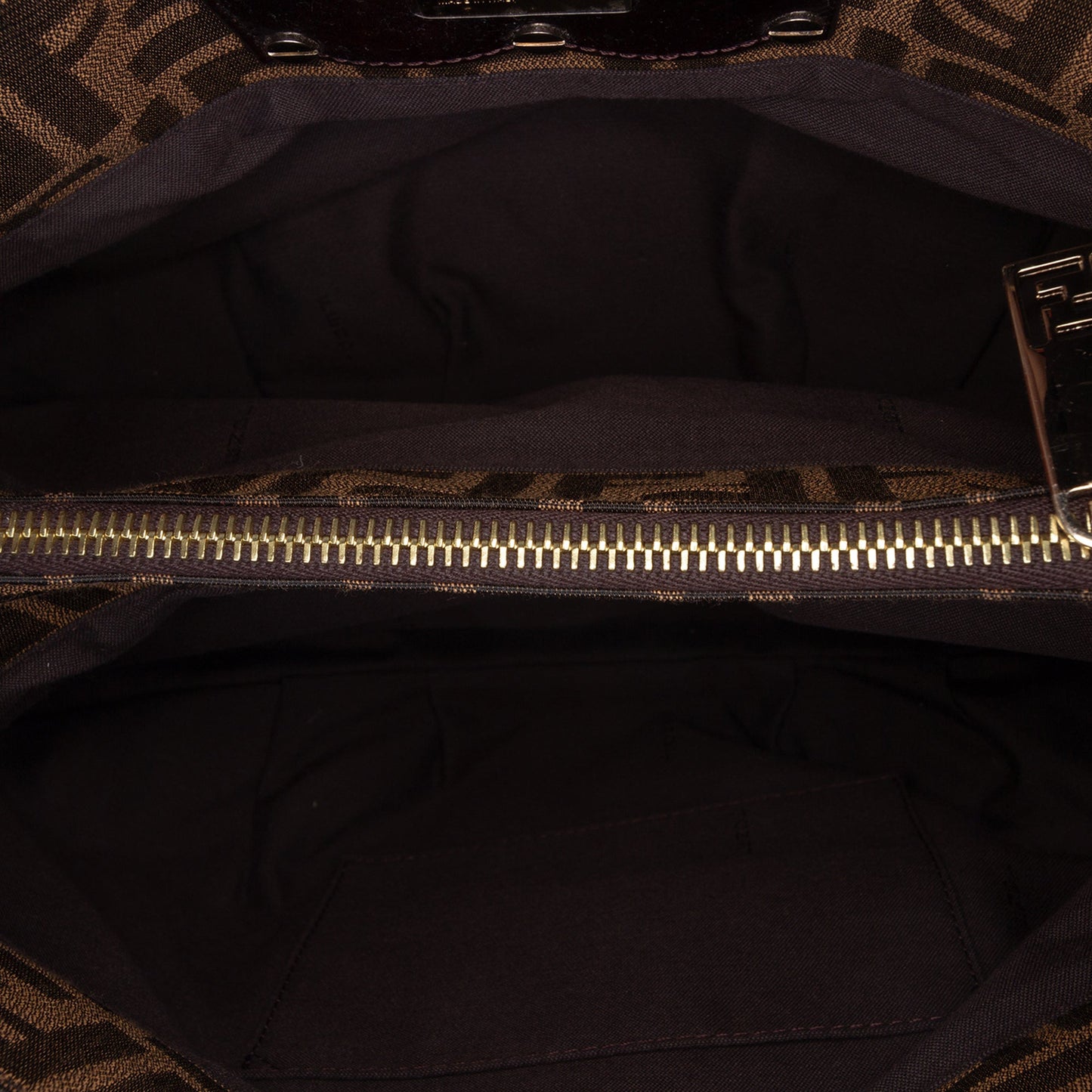 Fendi Small Zucca Canvas Mia Chain Tote