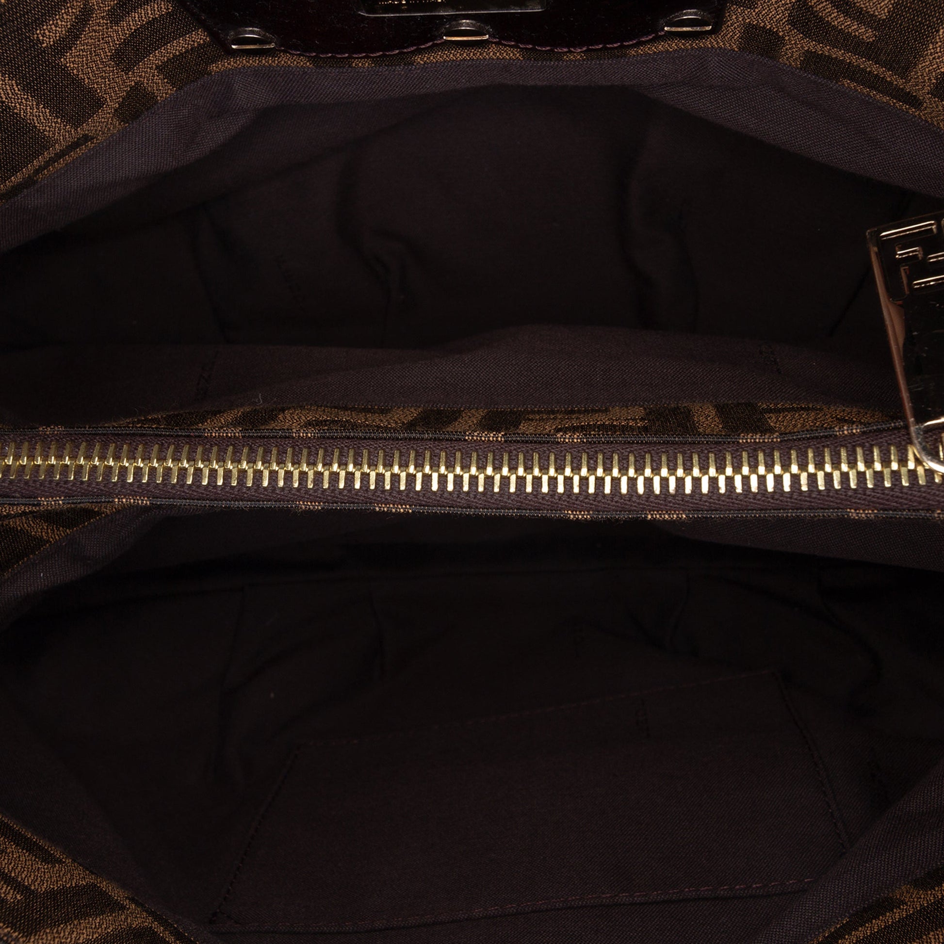 Fendi Small Zucca Canvas Mia Chain Tote