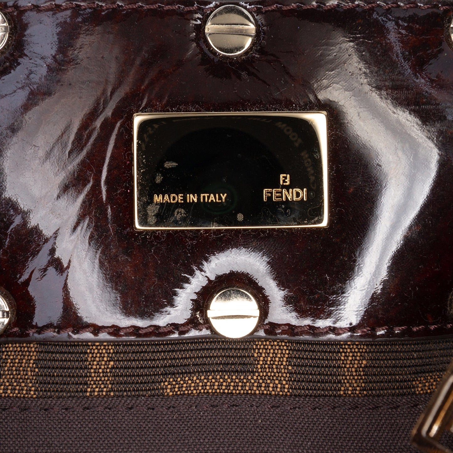 Fendi Small Zucca Canvas Mia Chain Tote