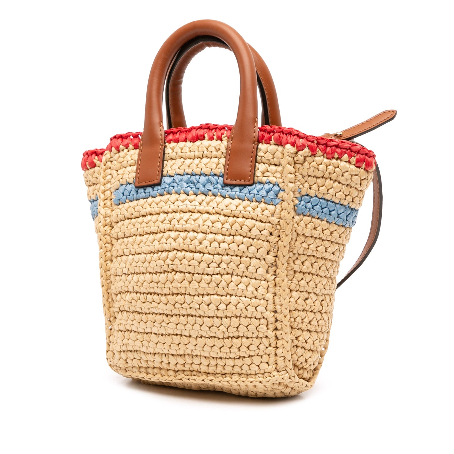 Fendi Mini Raffia Soft Sunshine Shopper Tote