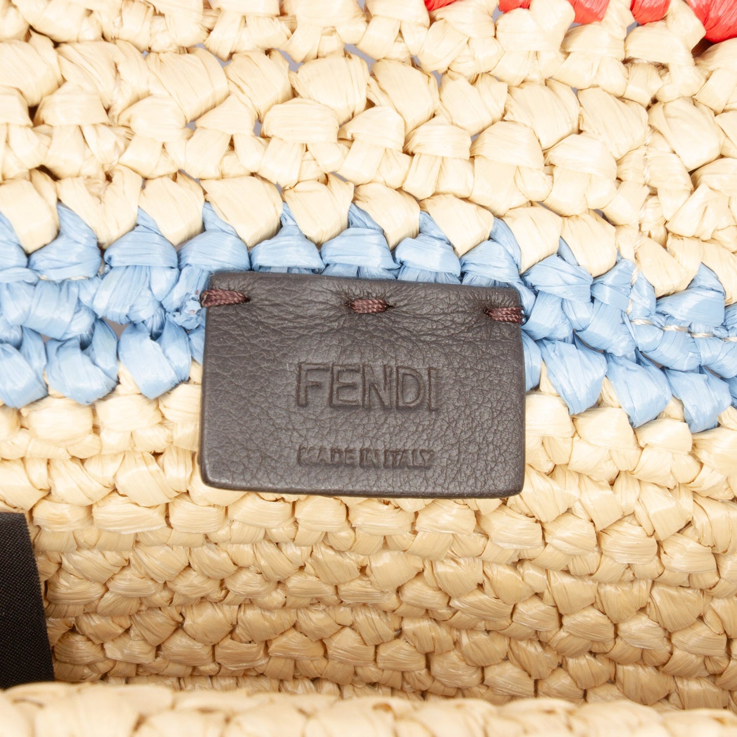 Fendi Mini Raffia Soft Sunshine Shopper Tote