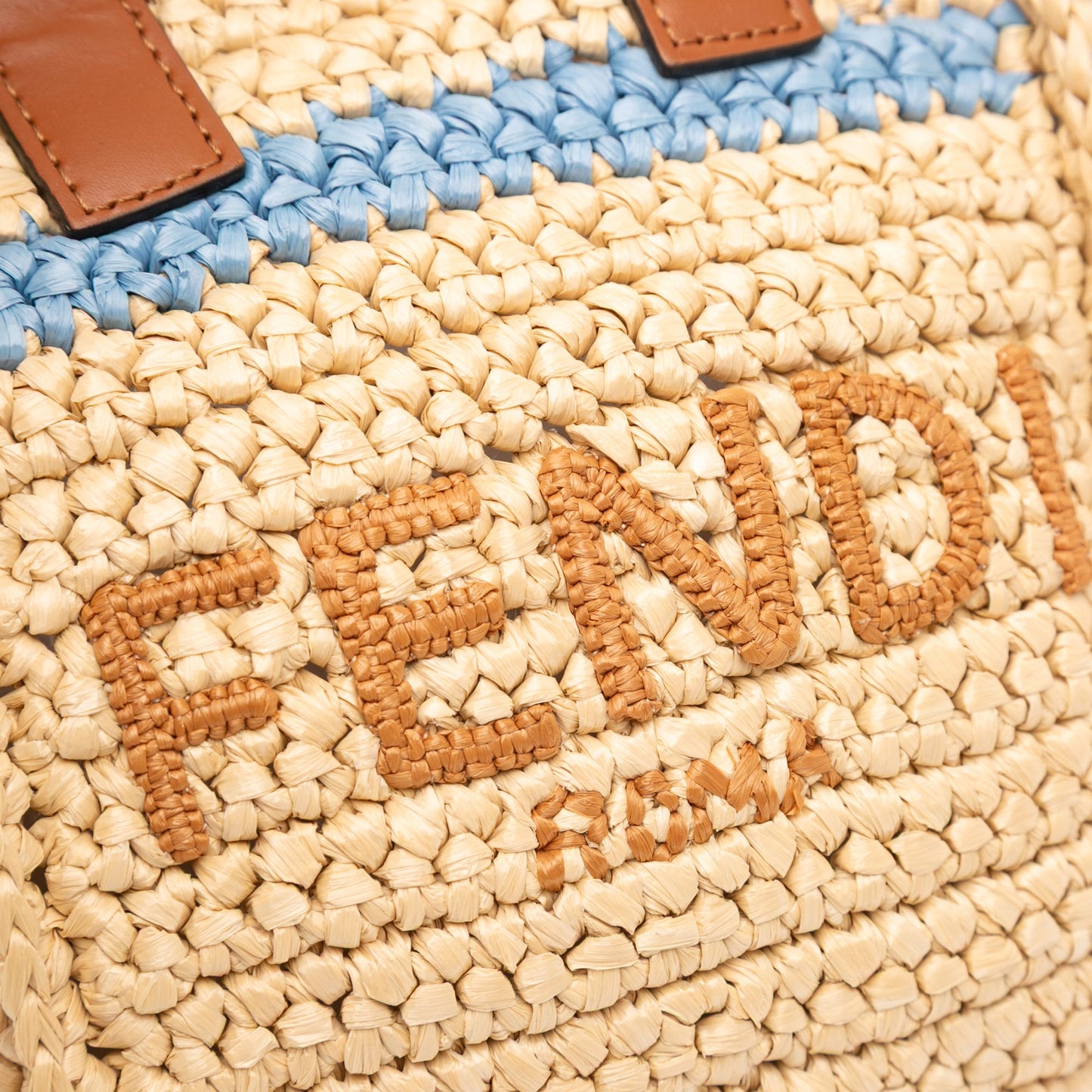 Fendi Mini Raffia Soft Sunshine Shopper Tote