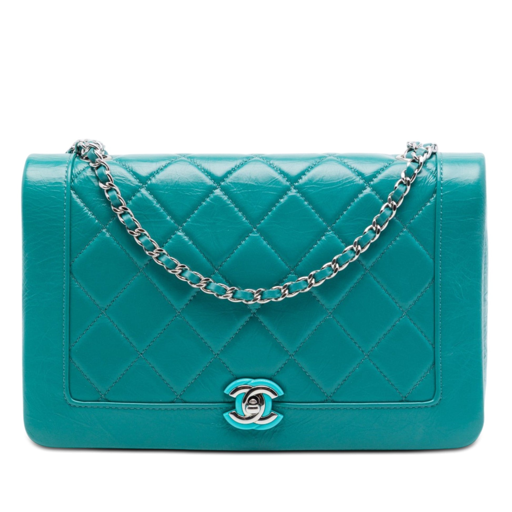 Chanel Small Quilted Crumpled Calfskin Bi Vintage Full Flap