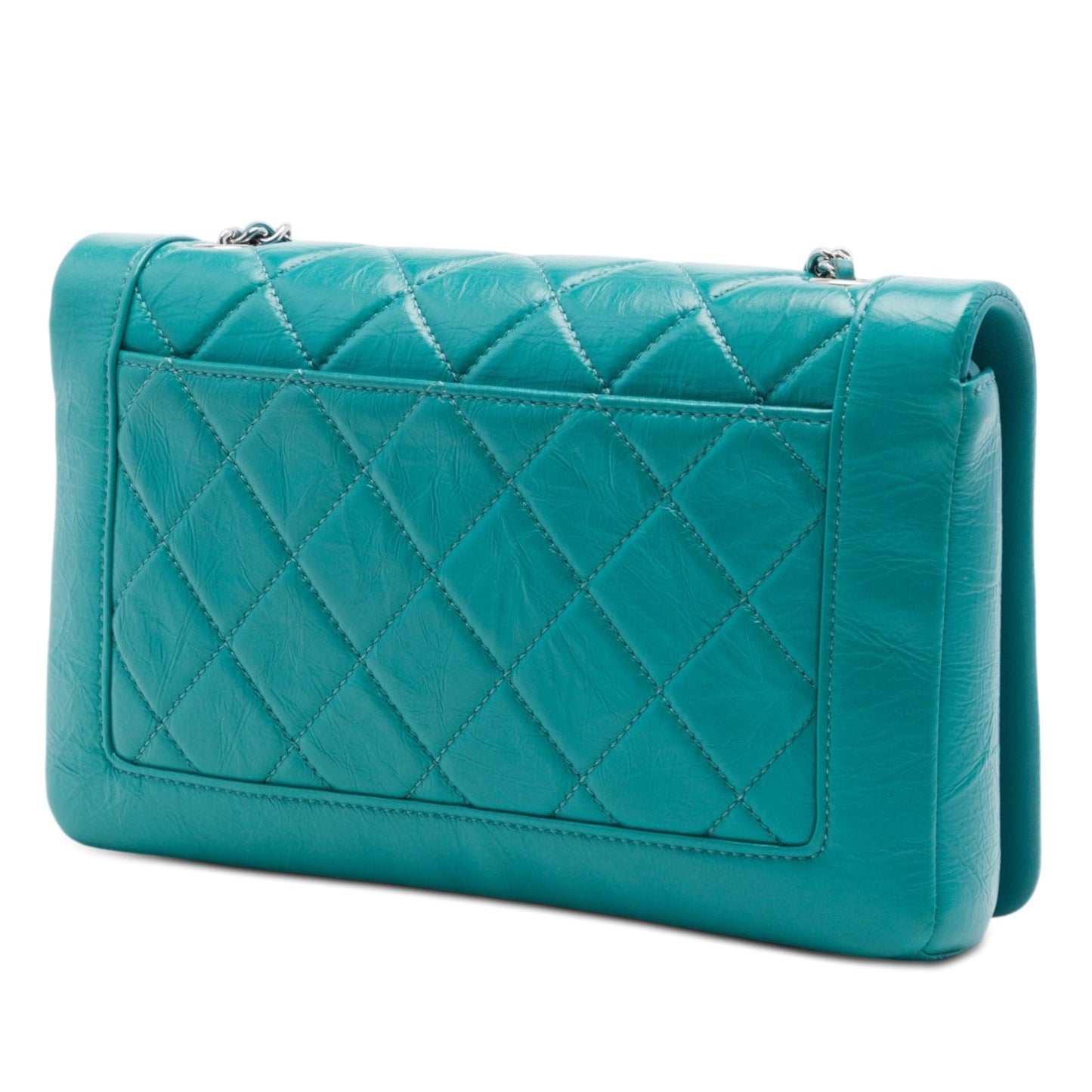 Chanel Small Quilted Crumpled Calfskin Bi Vintage Full Flap