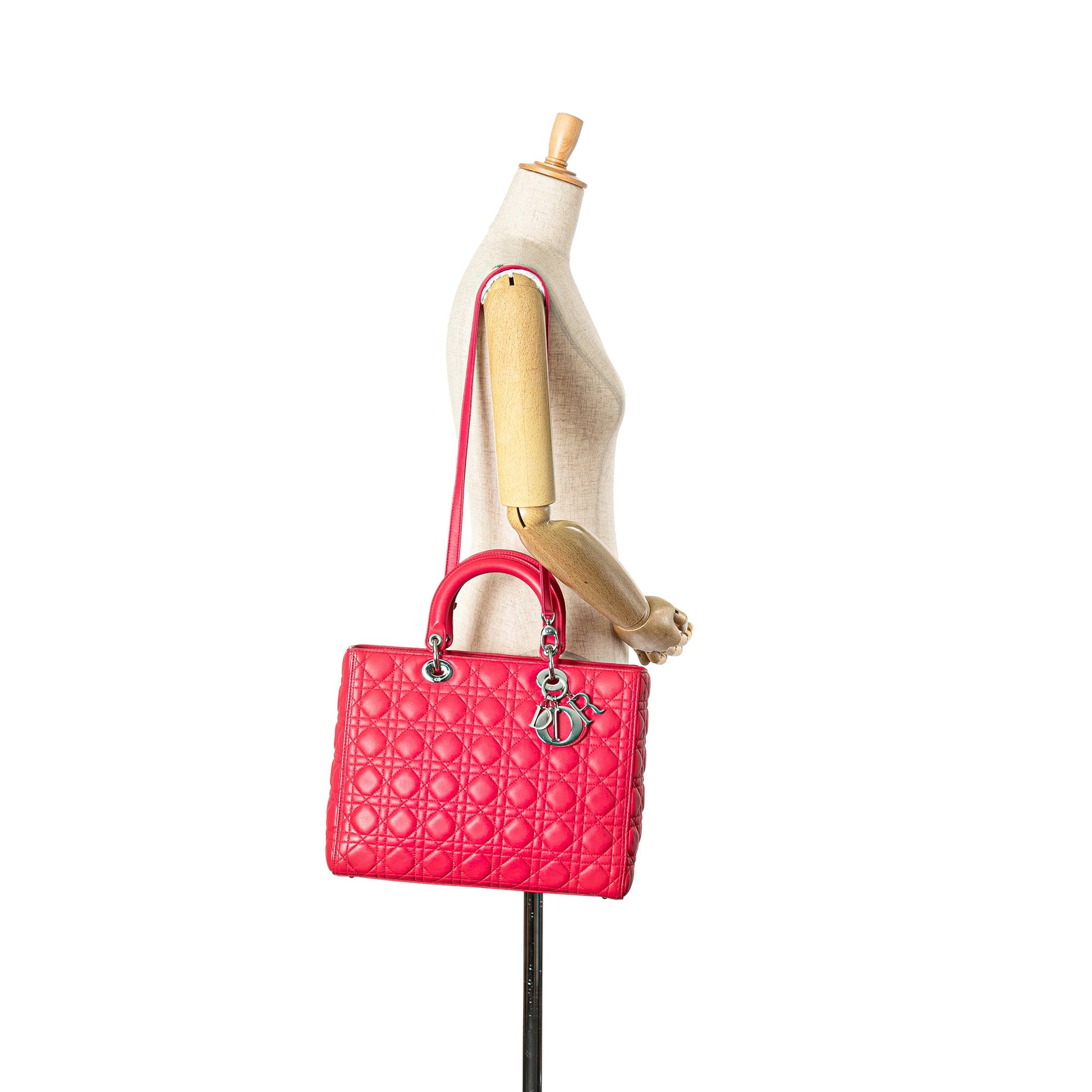 Dior Large Lambskin Cannage Lady Dior
