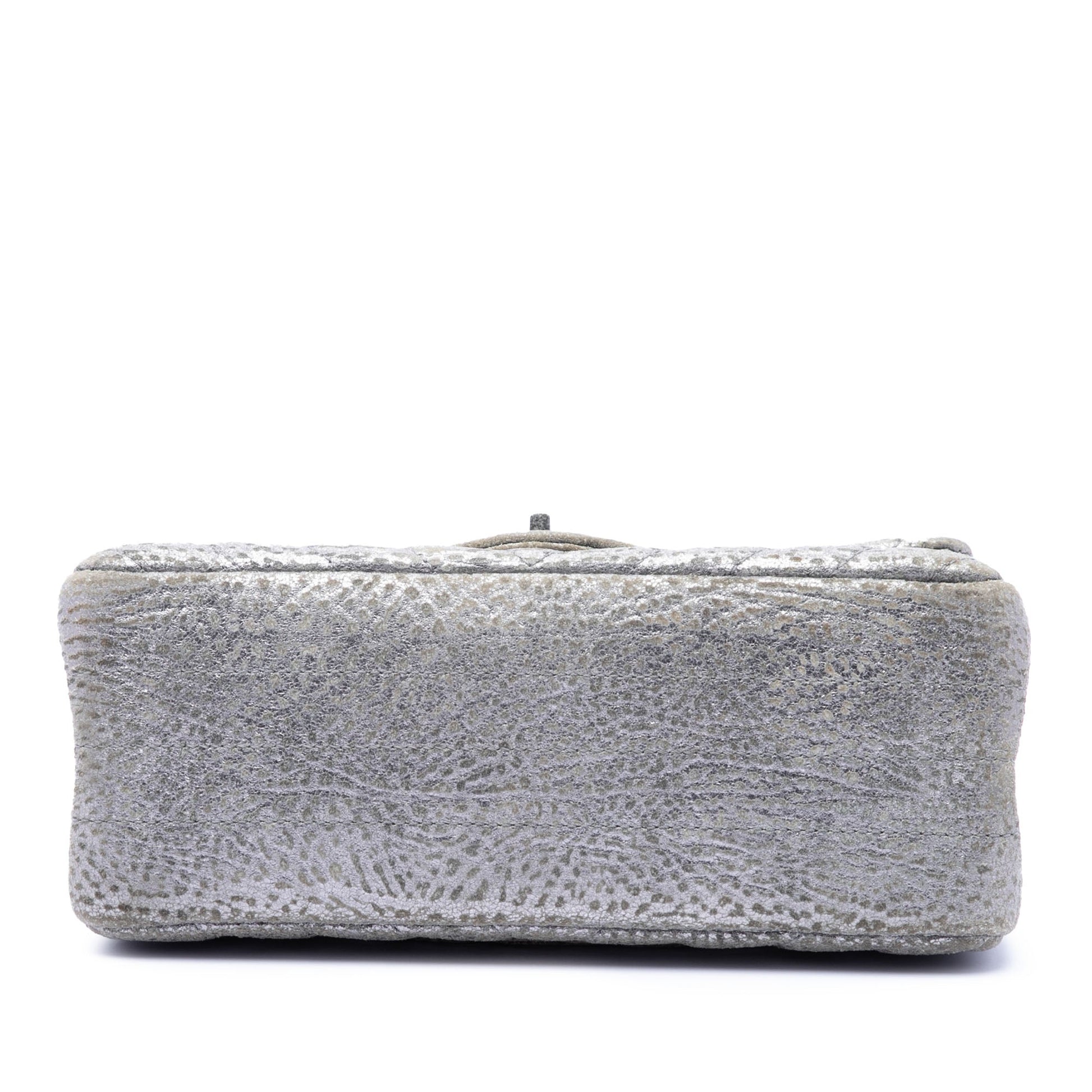 Chanel Chevron Metallic Textured Calfskin Reissue 2.55 Double Flap 224