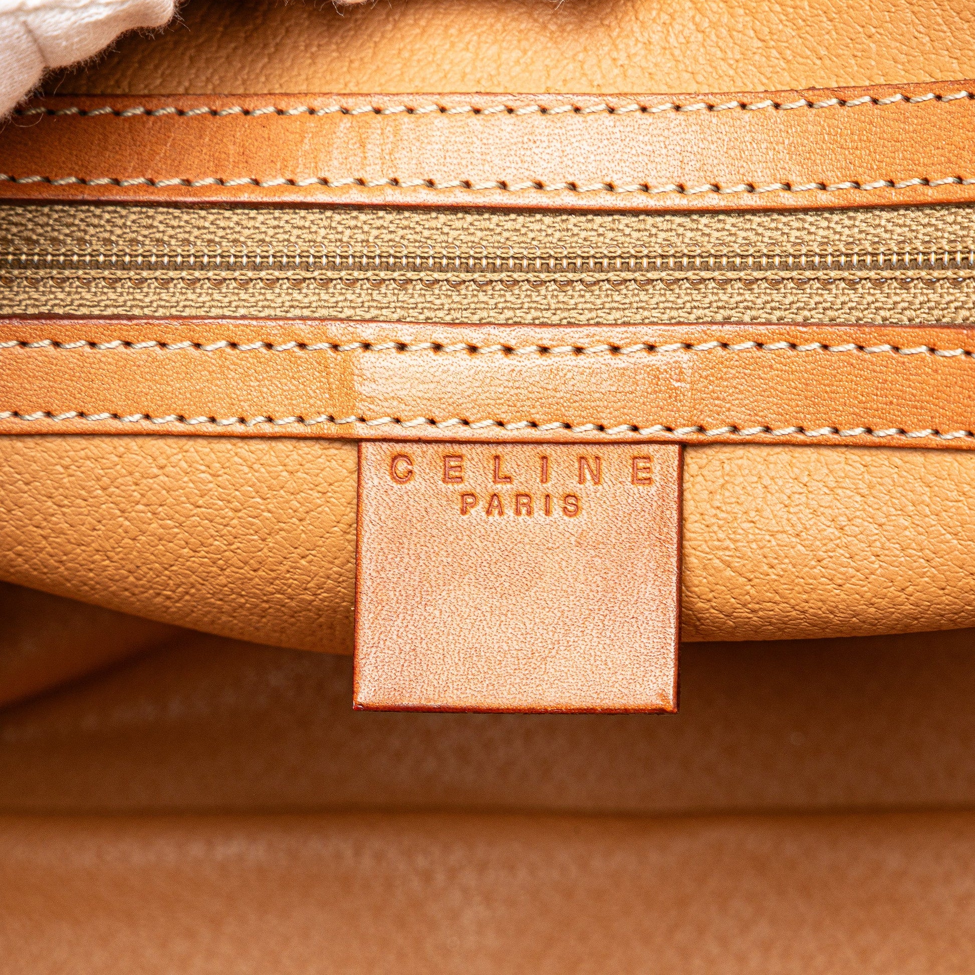 Celine Macadam Coated Canvas Handbag