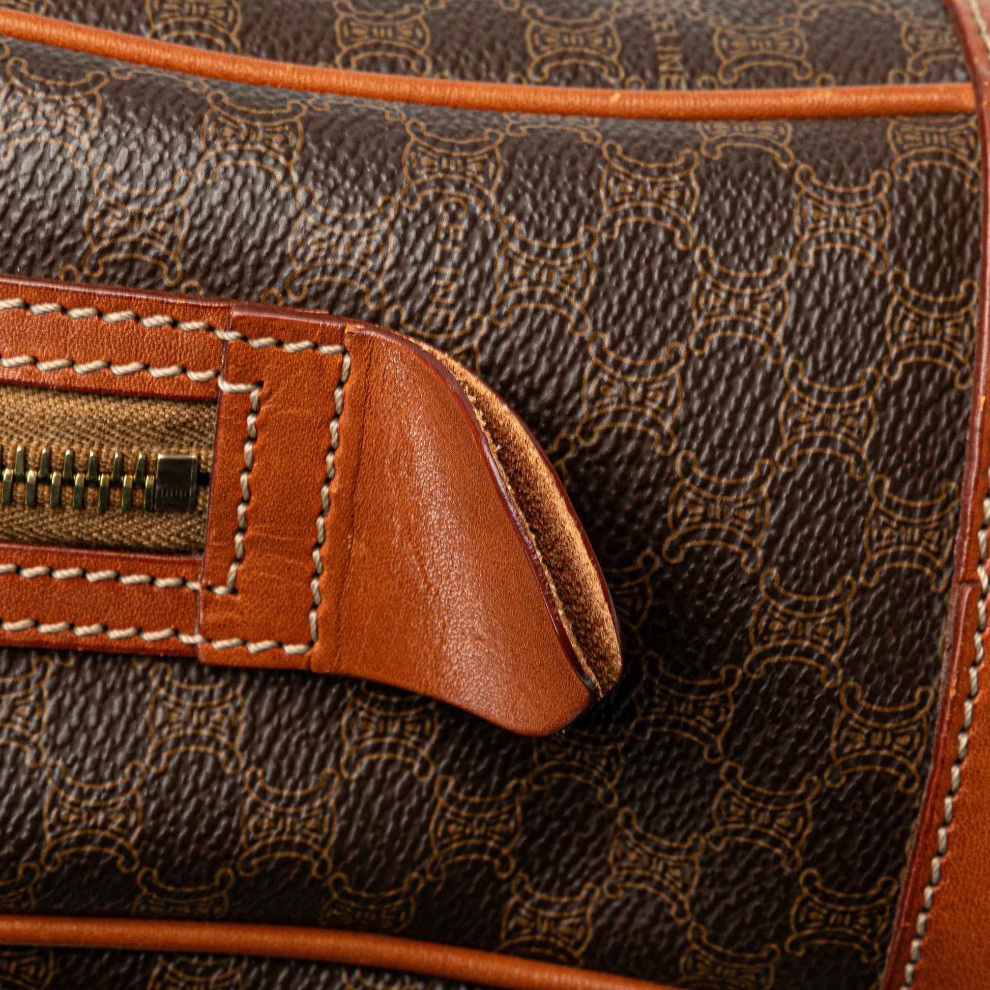 Celine Macadam Coated Canvas Handbag