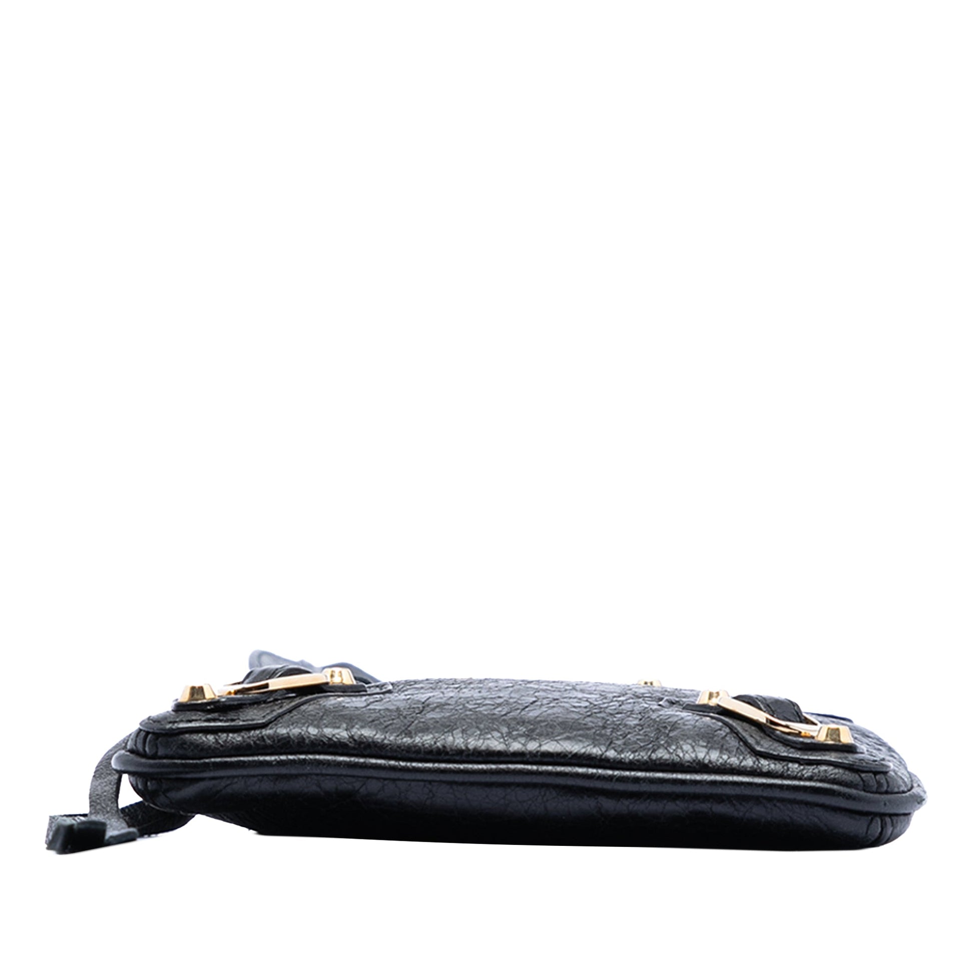 Balenciaga Lambskin Motocross Classic Phone Holder Bag